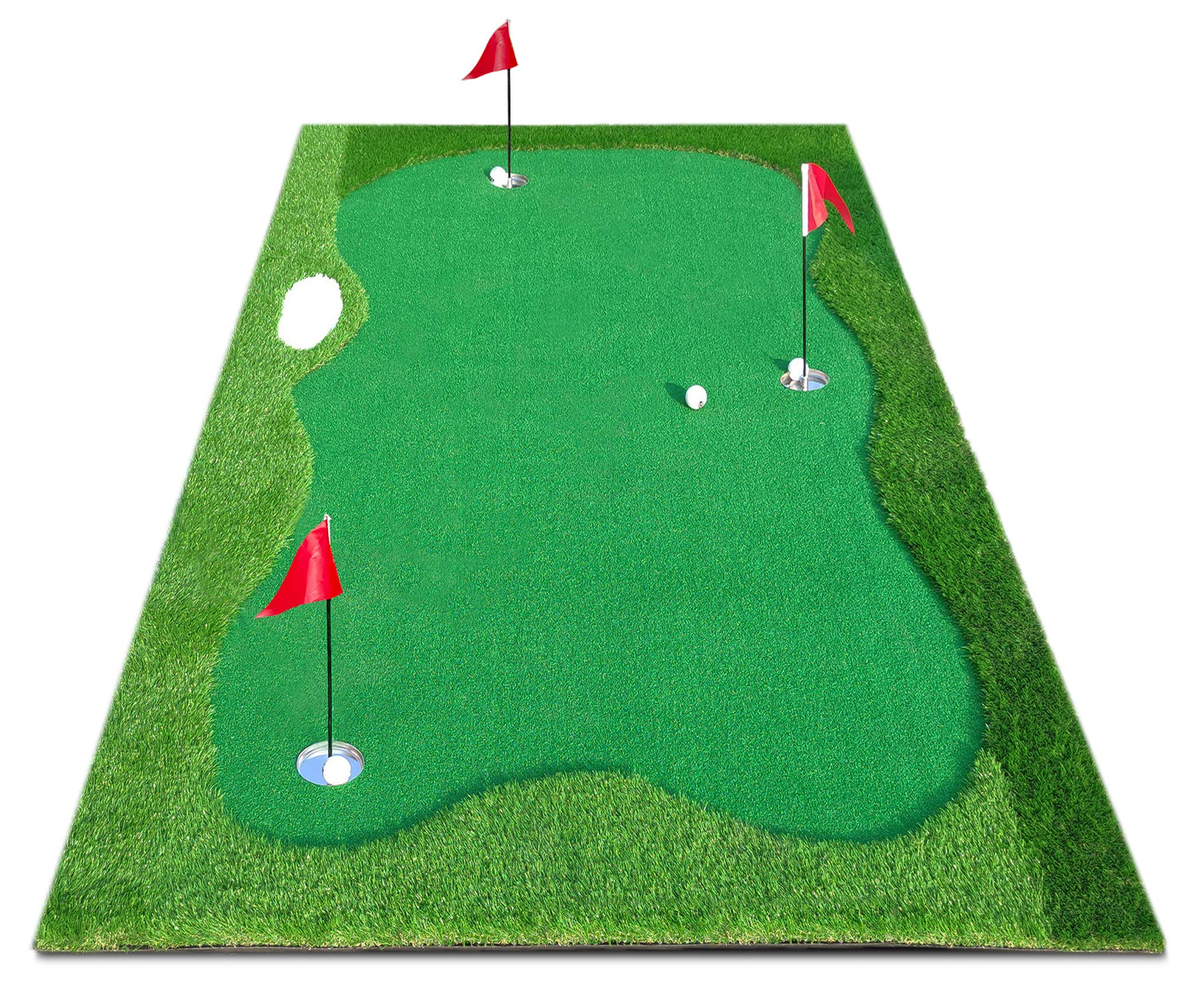 Photo 1 of XENBEY Pro Golf Putting Green Mat Indoor Outdoor Large Golf Putting Mat System Golf Training Aid Practice Putter Mat for Home Office Backyard Use