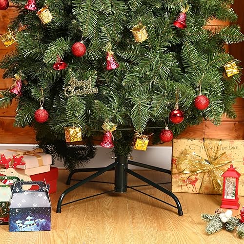 Miniatura 7 de 2 soportes para árbol de Navidad, 19.7 pulgadas de metal de repuesto para árbol artificial, base de árbol artificial plegable con tornillo de pulgar