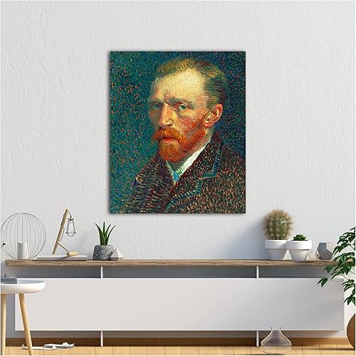 Miniatura 1407 de A&T ARTWORK The Starry Night de Vincent Van Gogh. Tamaño del marco: 36 x 30 pulgadas, tamaño de la imagen: 30 x 24 pulgadas, reproducciones clásicas