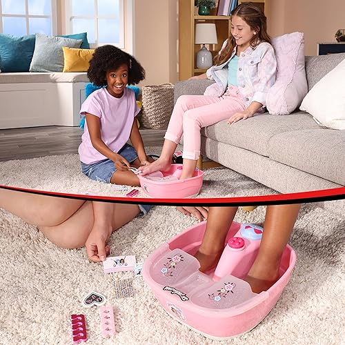 Miniatura 3 de Miraculous Ladybug - Juego de spa de pies de Marinette para niños con masaje de burbujas reales y música relajante con kit de manicura y pedicura de
