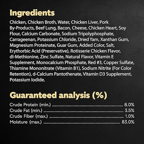 Miniatura 8 de Cesar Loaf & Topper in Sauce Wet Dog Food Rotisserie Chicken Flavor with Bacon & Cheese, 3.5 oz. Easy Peel Trays, 24 Count (Pack of 1)