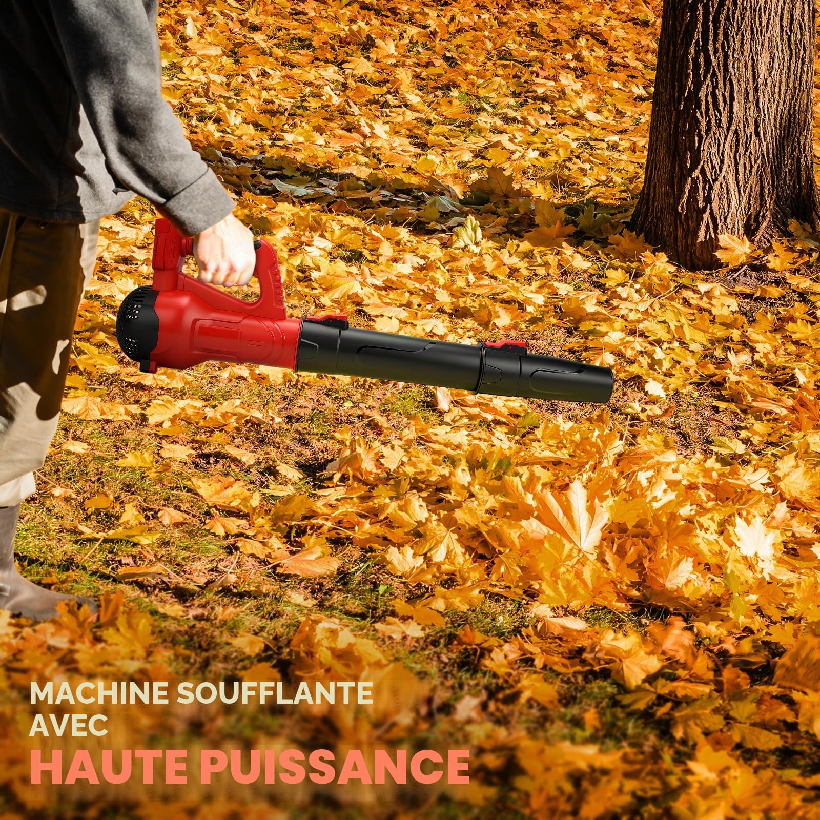 Souffleur de feuilles sans fil pour batterie Milwaukee 18 V, moteur sans balais, 18 000 tr/min, pour nettoyage de terrasse, cour, trottoir, jardin (outil nu, sans batterie)