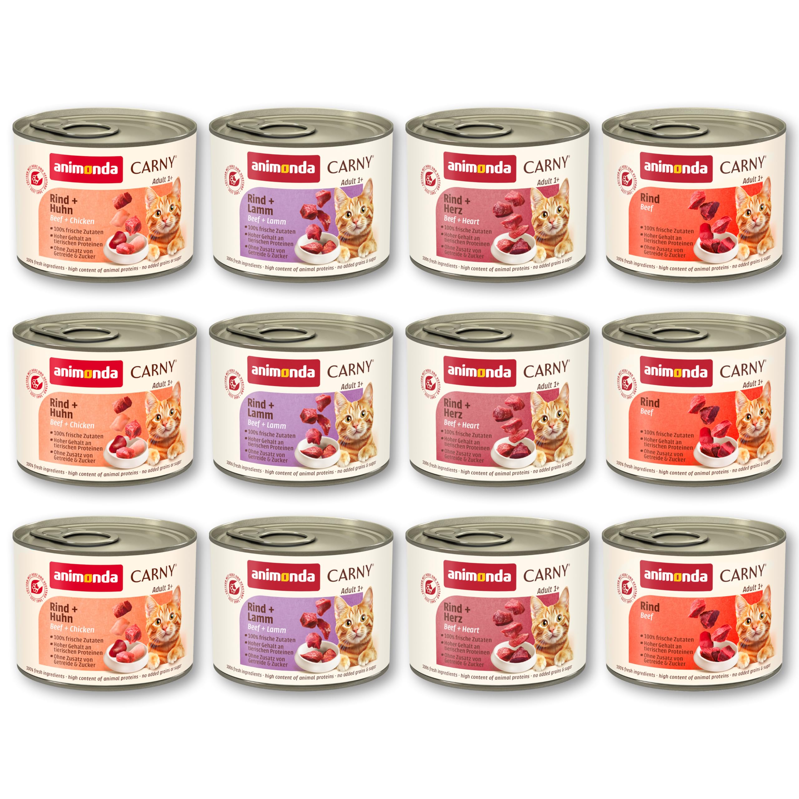 animonda Carny Adult cat food, wet food for adult cats, mix 1, 12 x 200g โ image 1