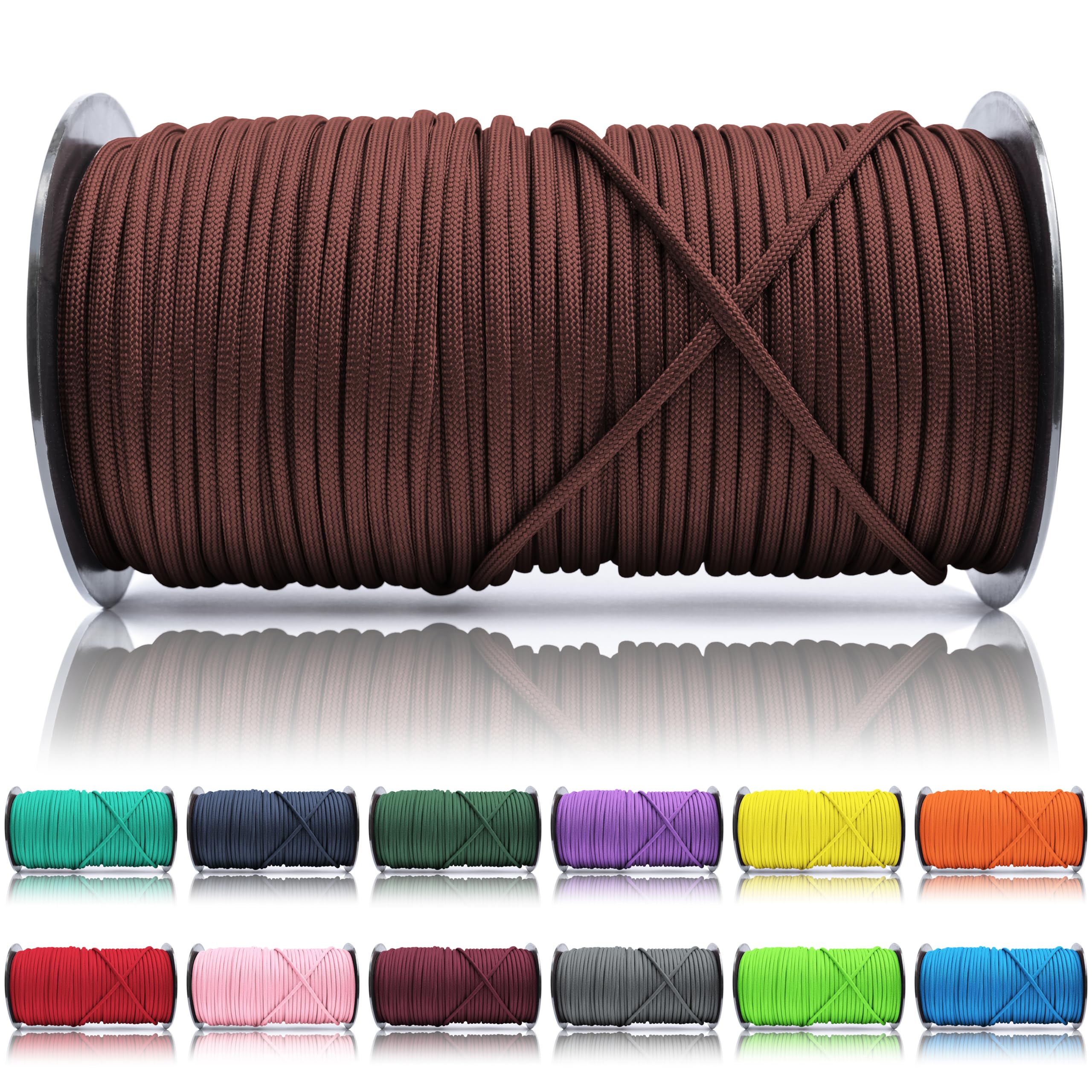 Ganzoo Paracord 550 Tipo 3, Cuerda 4 mm 100 m con 7 hebras Interiores, Funda poliéster/Nylon, para Outdoor Camping Supervivencia, rutas de Trekking, asegurar Tienda, Collar y Correa Perro, Oliva — view 72
