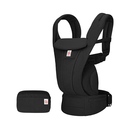 Ergobaby Omni Deluxe   Portabebés todo en uno para recién nacidos desde el nacimiento hasta 20 kg, ergonómico de malla de 4 posiciones, sistema de viaje, negro ónix