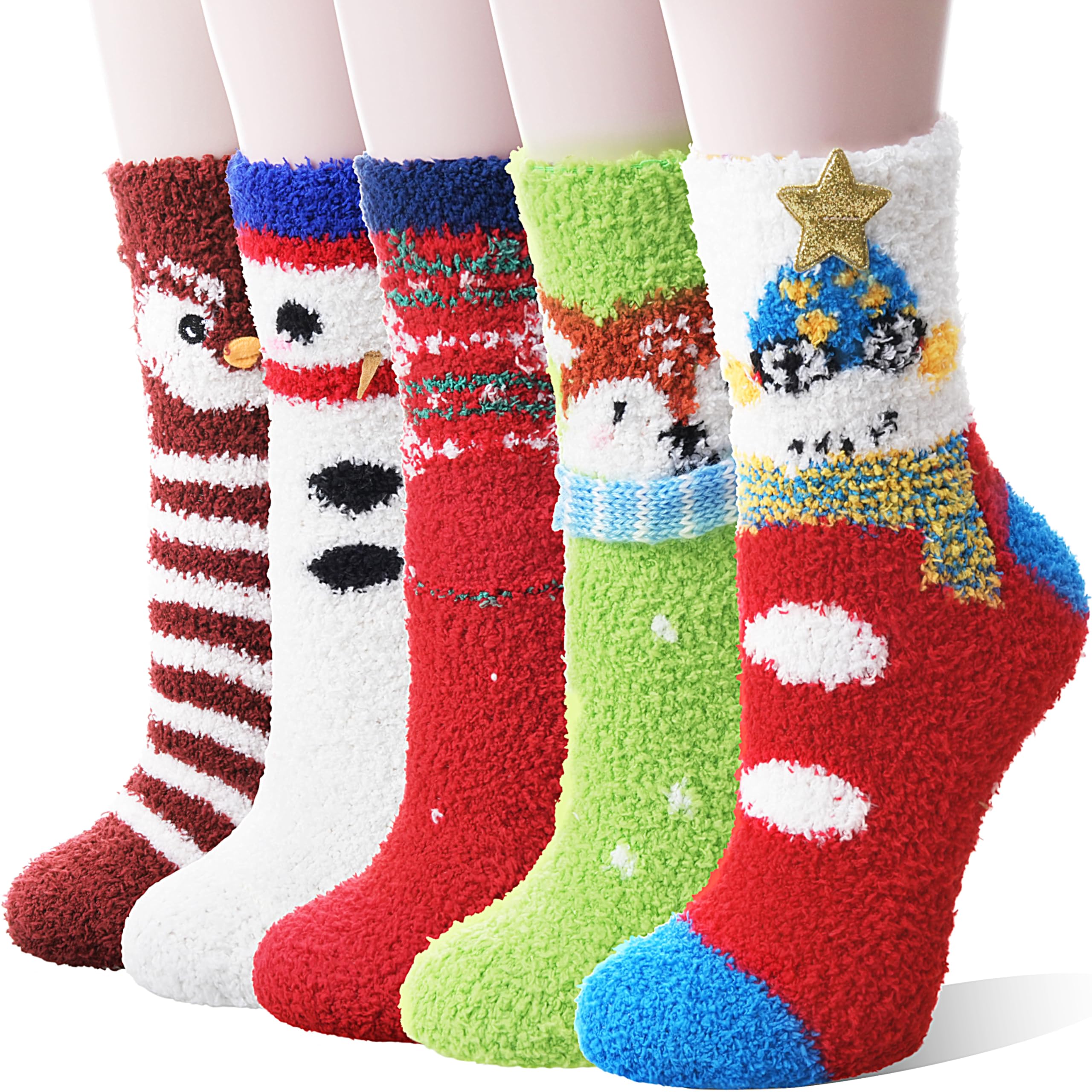 ANTSANG Women Fuzzy Socks Teen Girls Slipper Cozy Winter Fluffy Comfy and Warm Cabin Home Fleece Socks