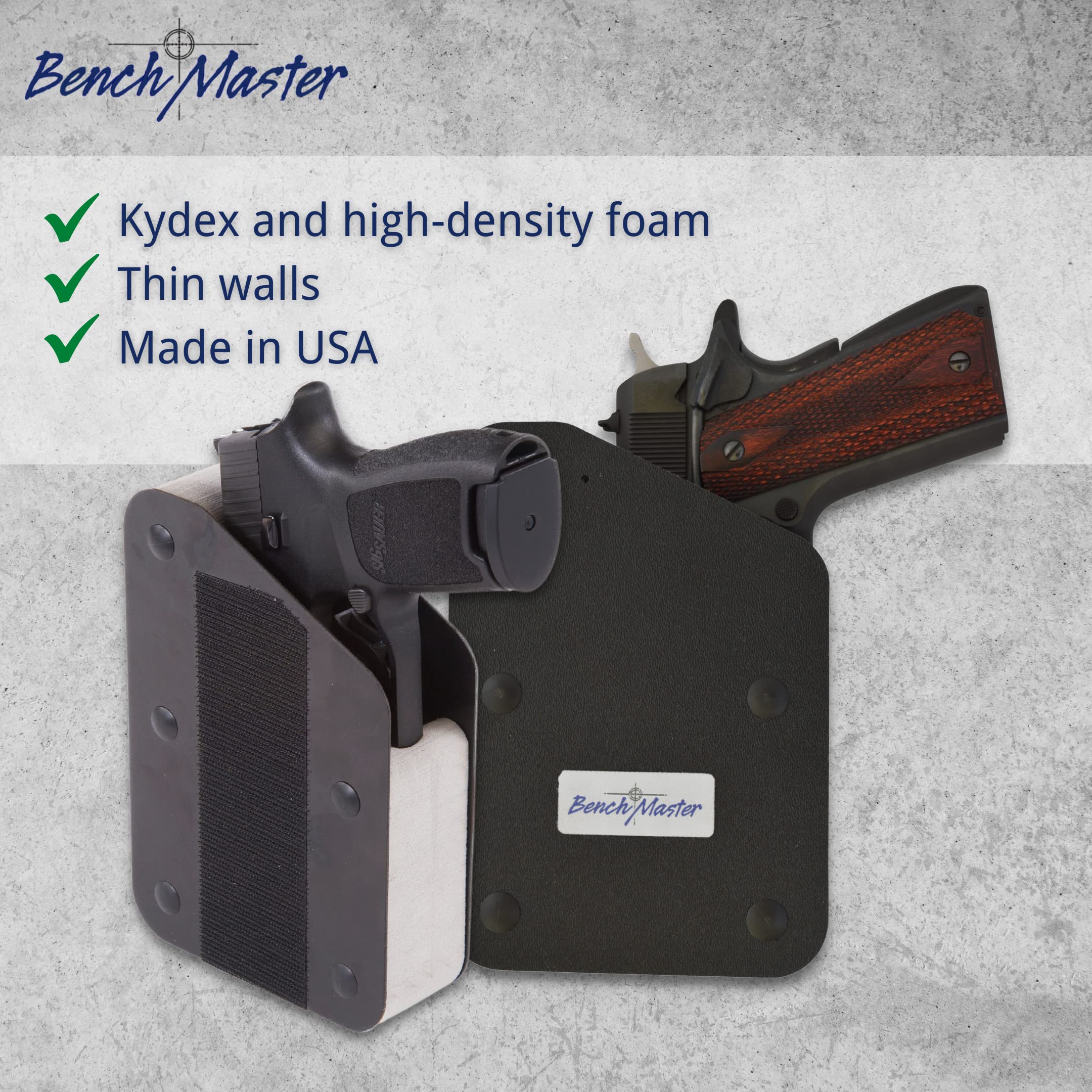 BenchMaster Vertical Pistol Rack, Handgun Safe Storage, Holds 2 to 12