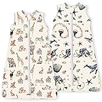 TOTBASIC Baby Sleep Sack 15-18-24 Months Light Wearable Blanket for Babies with 2-Way Zippers, 0.5 TOG Premium Soft Breathable Sleeping Bag for Toddler Boys Girls 2-Pack
