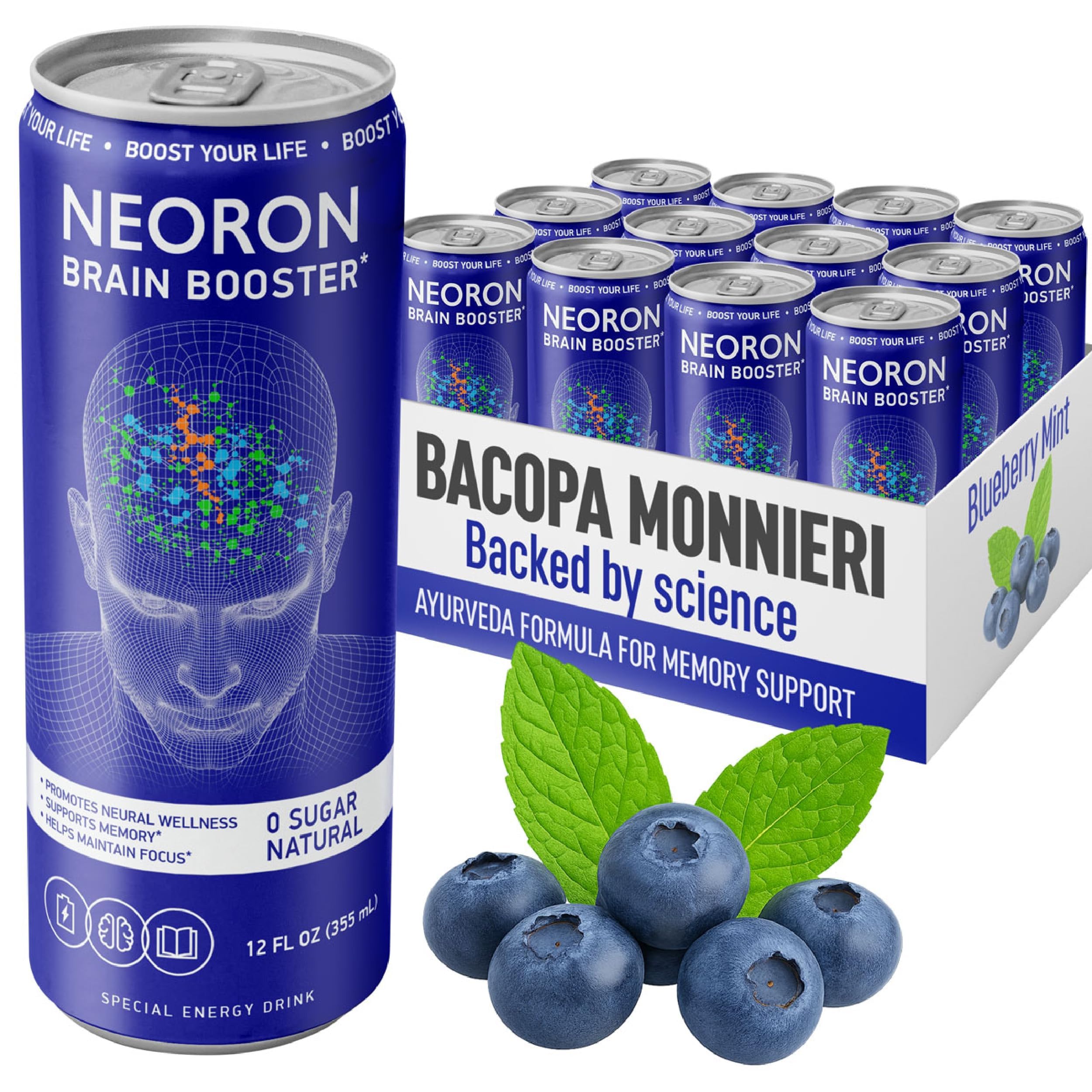NEORON Brain Armor Nootropic Drink – Sugar-Free Focus & Memory 12