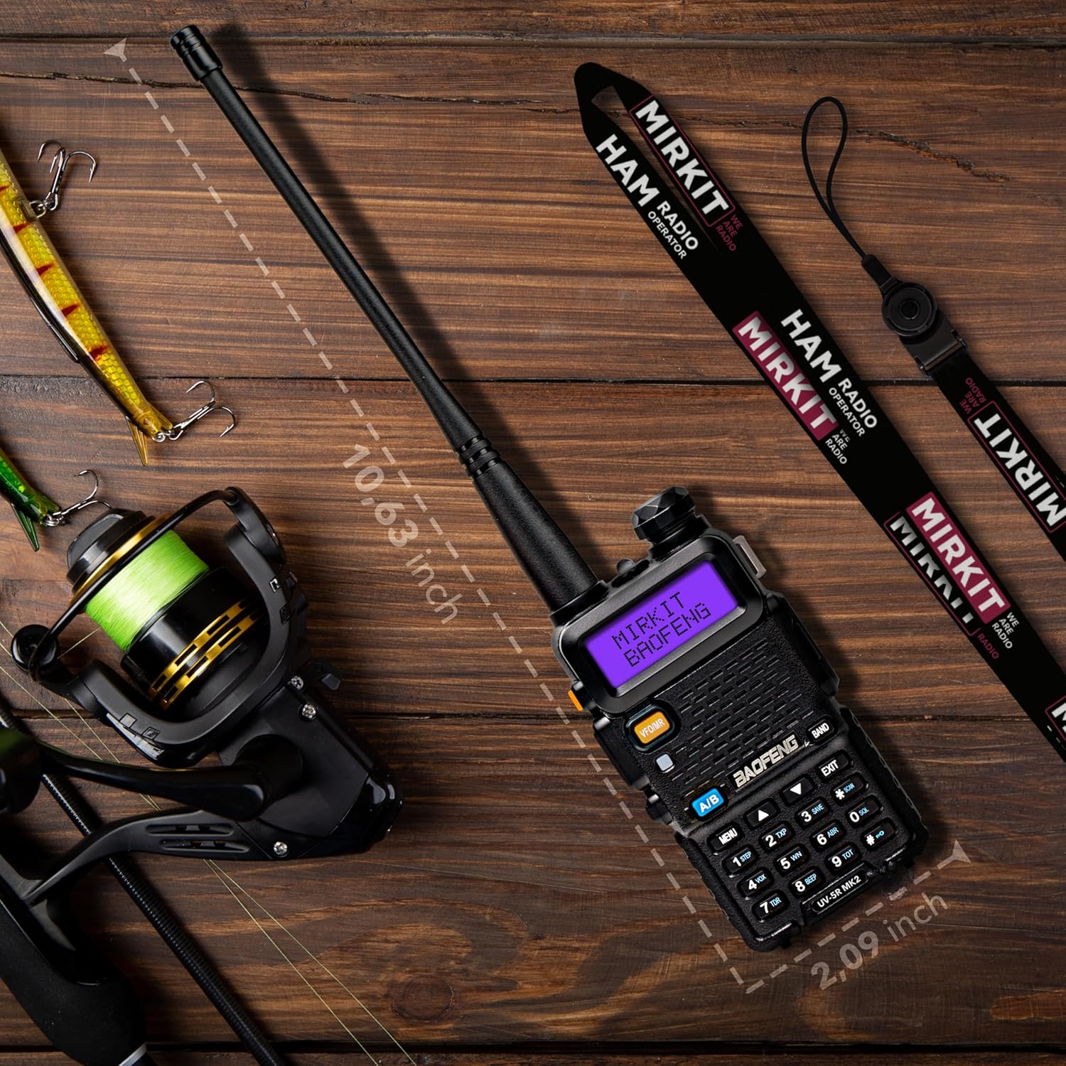 Mirkit Baofeng UV-5R MK2 Two Way Radio 2025 Ham Radio VHF/UHF 144-148/420-450 mhz with 1800mAh Li-ion Baofeng Battery Mirkit Edition and Lanyard for Walkie Talkies