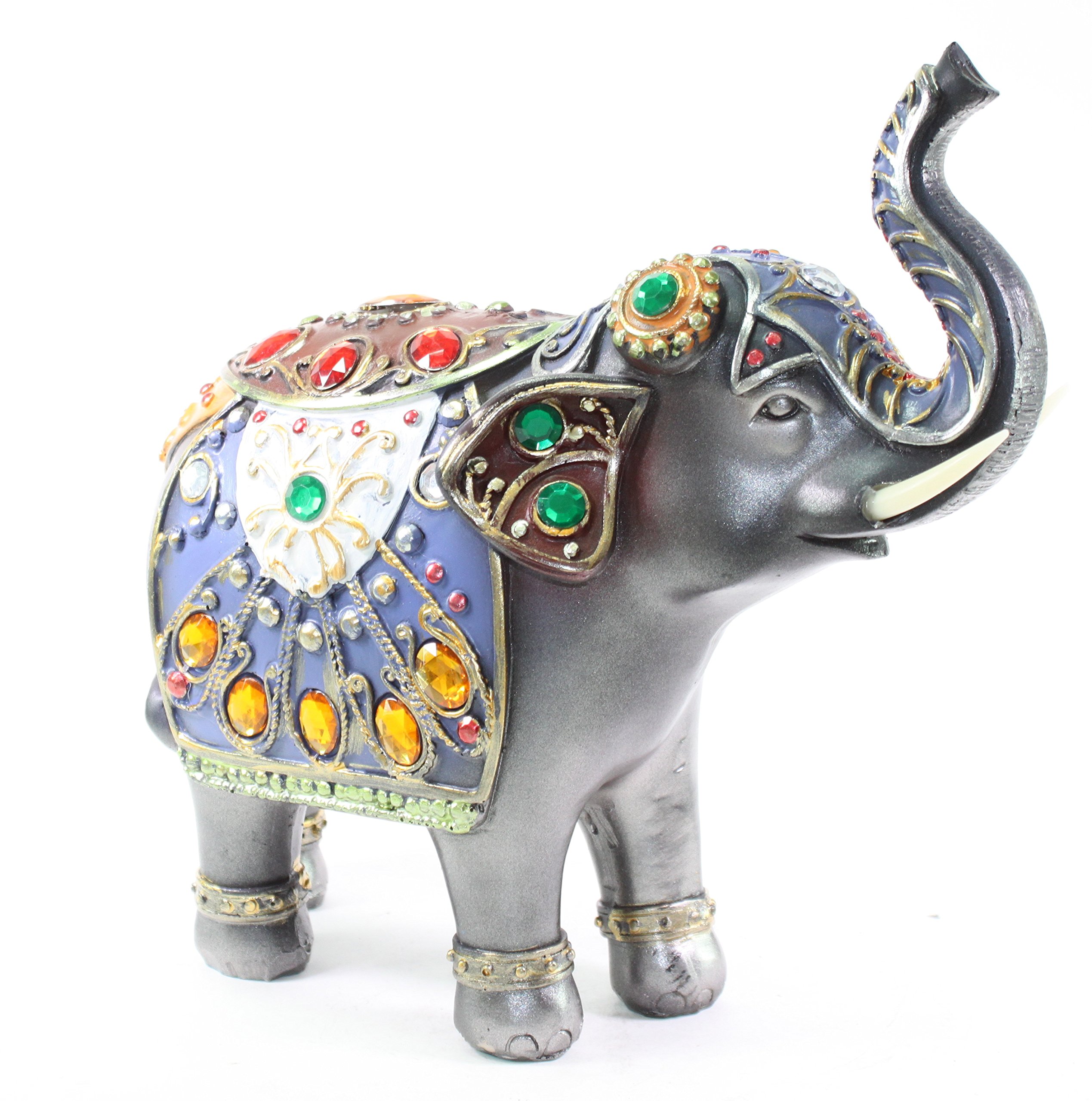 Feng Shui 10(H)) Dark Gray Elephant Wealth Lucky Figurine Home Decor Housewarming Gift US Seller