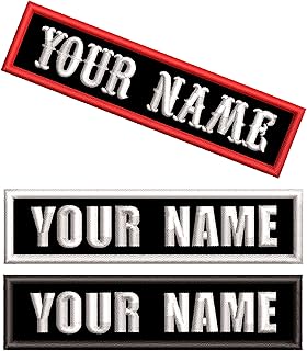 XREMB Personalised Name Patch, Vest Biker Rocker Motorcycle Patch, Jacket, Clothes, Bags, Dog Harness, Uniform, Vest Backpacks (2pcs)