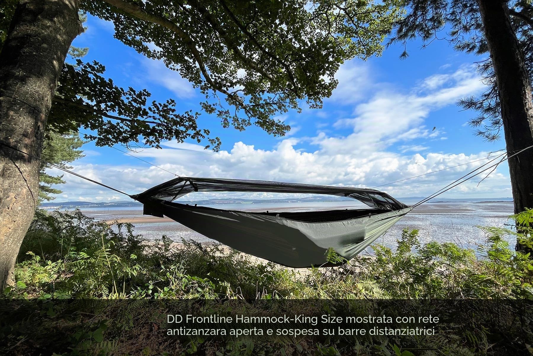 DD Hammocks Amaca Frontline – King Size: extra large Bugproof Amaca da campeggio per Bushcraft & Adventure Travel
