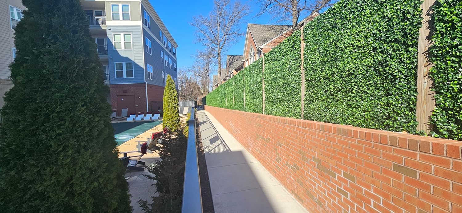 NatraHedge Artificial Ligustrum Ficus Hedge Mat 20"x 20" Panels (12 Pack)