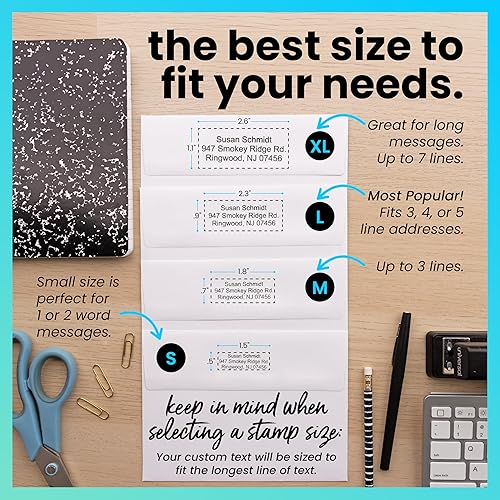 Miniatura 5 de Sello de goma autoadhesiva personalizado  3 líneas 42A1539