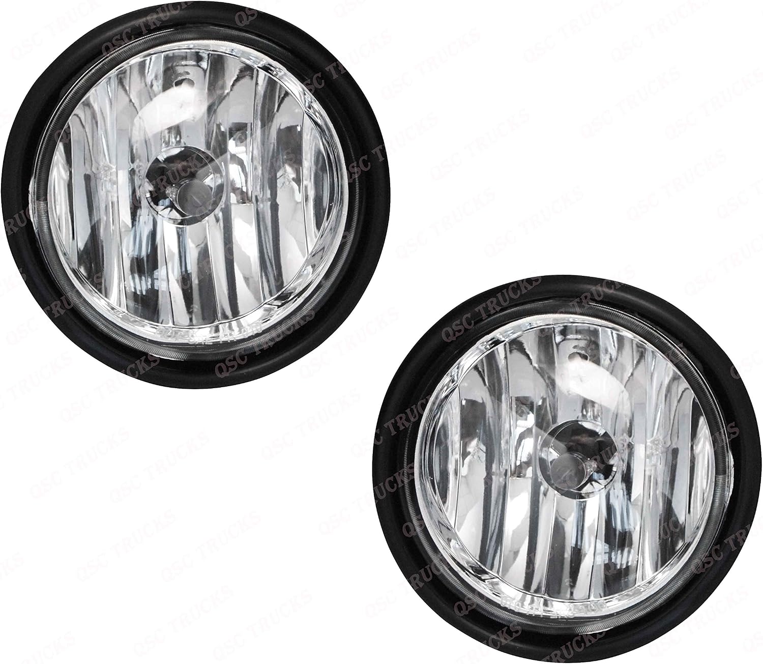 QSC Halogen Fog Lights Lamps Pair LH RH w/Bulbs for Freightliner Columbia 04-10