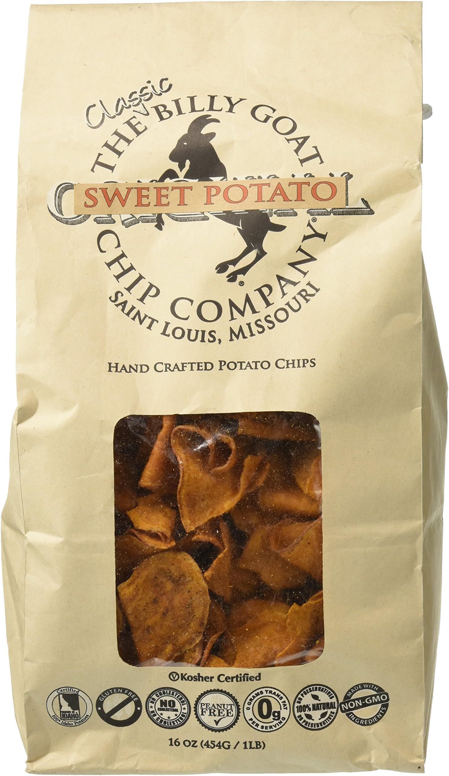 Billy Goat Chips Sweet Potato Chips, Family Size