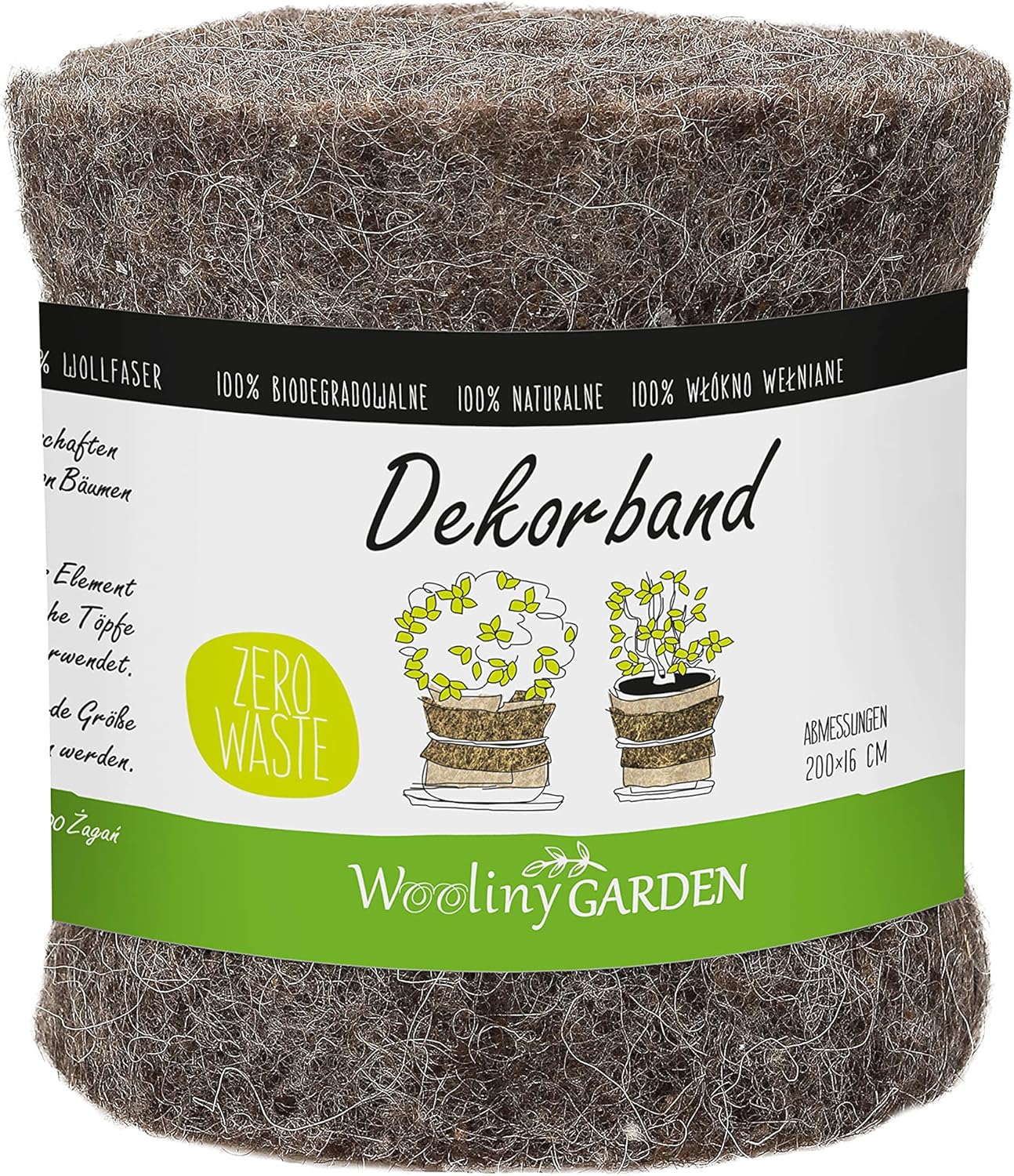 WOOLINY GARDEN Organic Mulch Fleece for Gardening, Weed Mat, Mulch for
