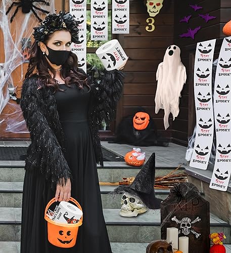 Miniatura 6 de Halloween Stay Spooky - Papel higiénico impreso para regalo de broma, rollo de papel higiénico aterrador para sorpresa, broma, divertido regalo