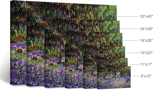 Miniatura 4 de Smile Art Design Claude Monet - Lienzo decorativo para pared, diseño de The Artist's Garden at Giverny, arte famoso, pintura, reproducción de arte