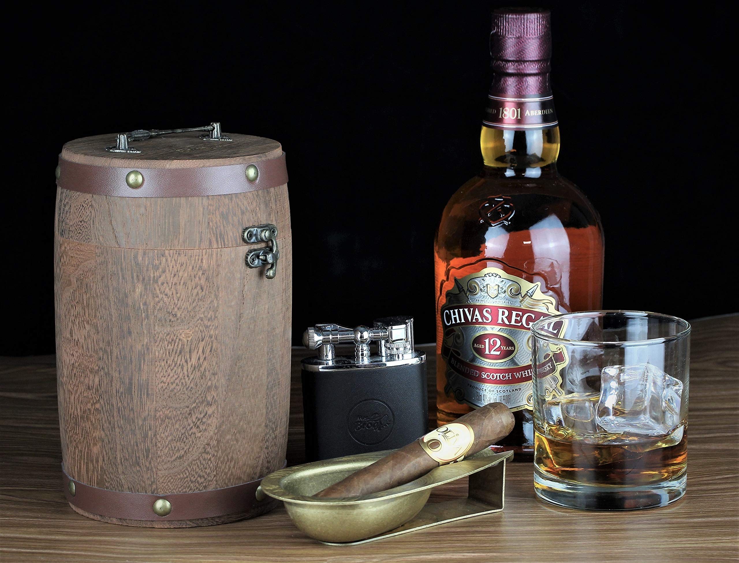 Mrs. Brog Wooden Barrel Cigar and Pipe Tobacco Humidor Buy Online in