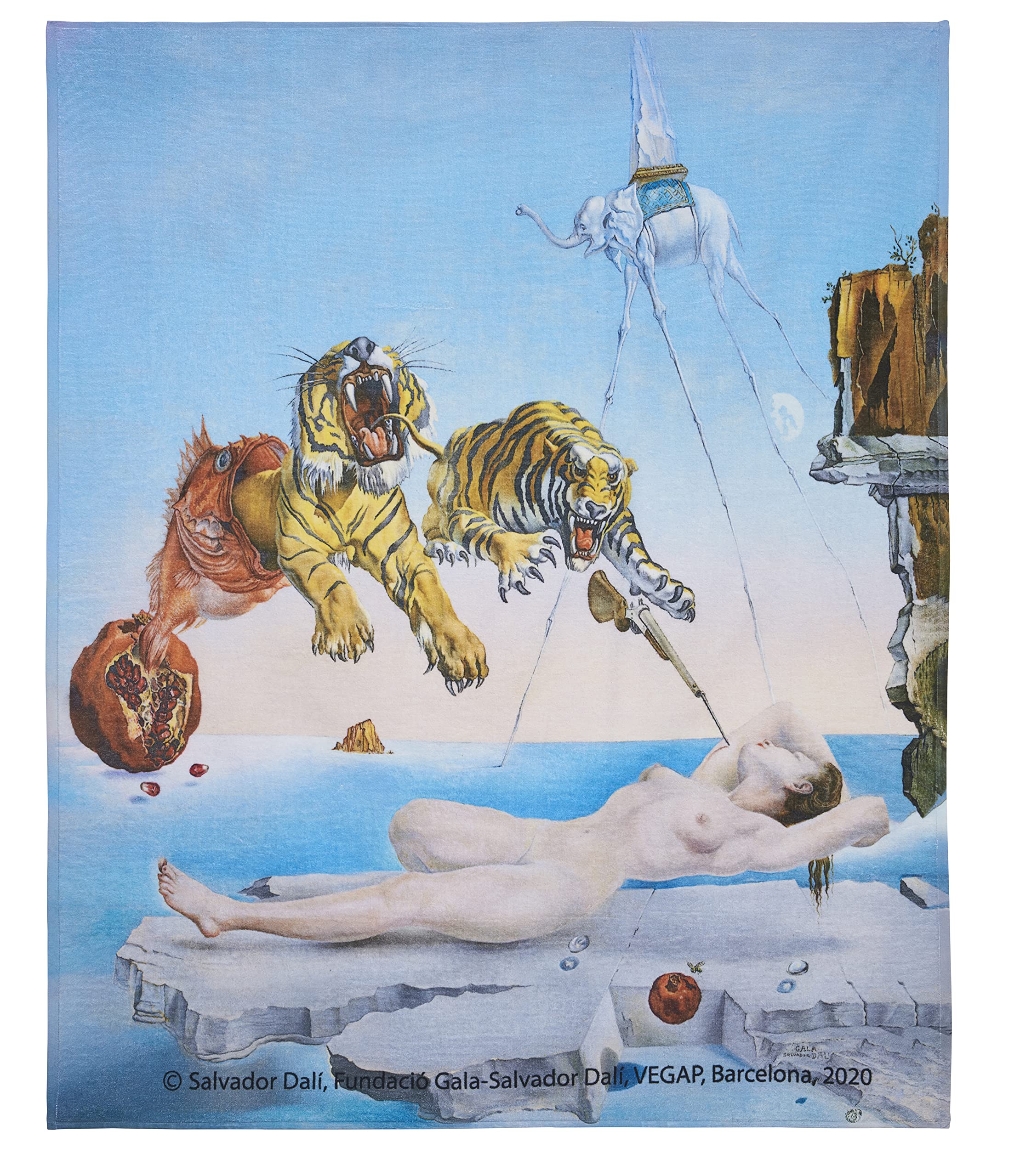 Hot Sox MuseARTa Men's Dream Caused By The Flight Of Bee Beach Towel, Blue, 144 x 180 EU, 144x180 - Image 2