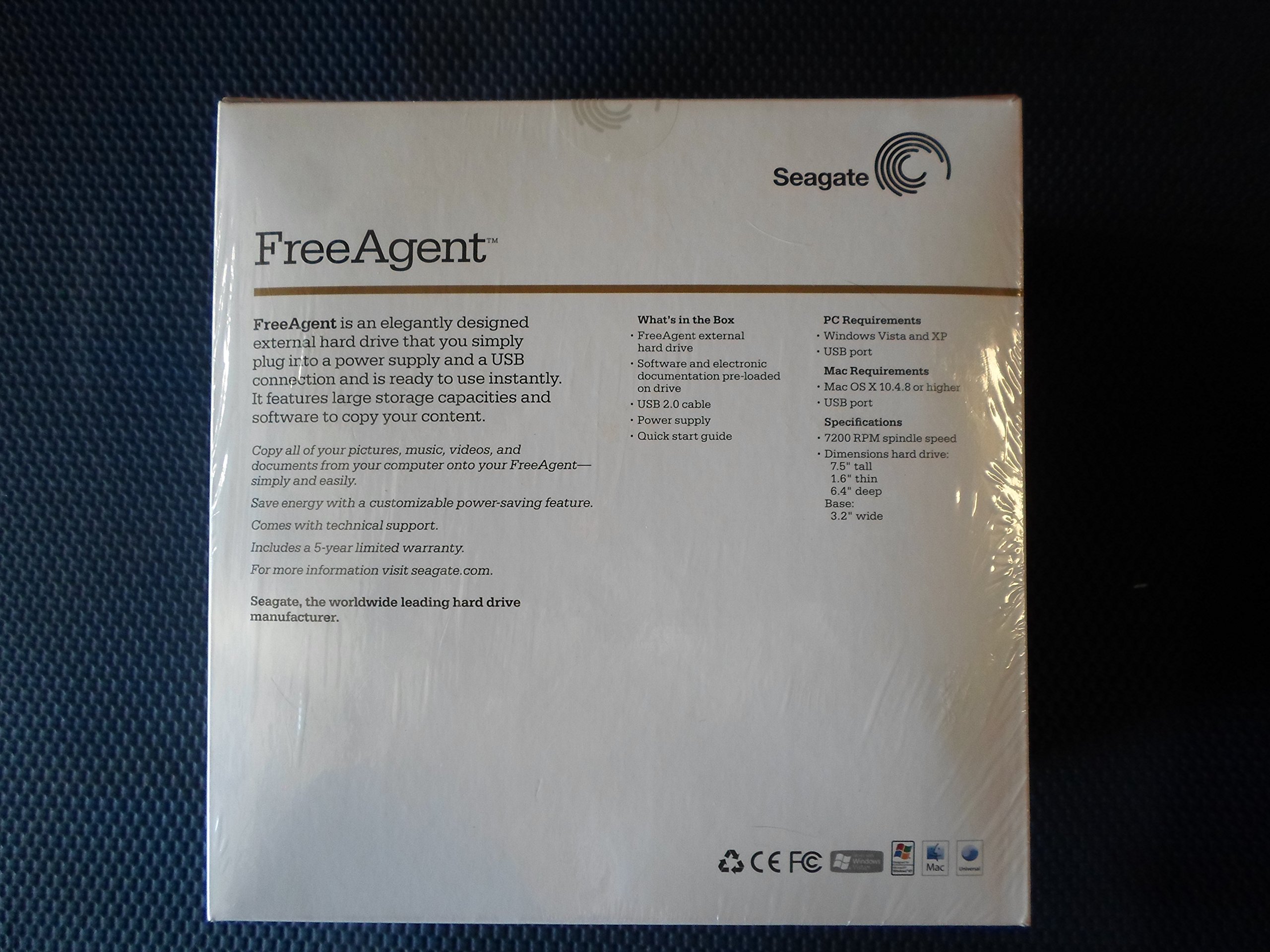 Seagate FreeAgent 500 GB 3.5-Inch USB 2.0 Hard Drive ST305004FDA1E1-RK