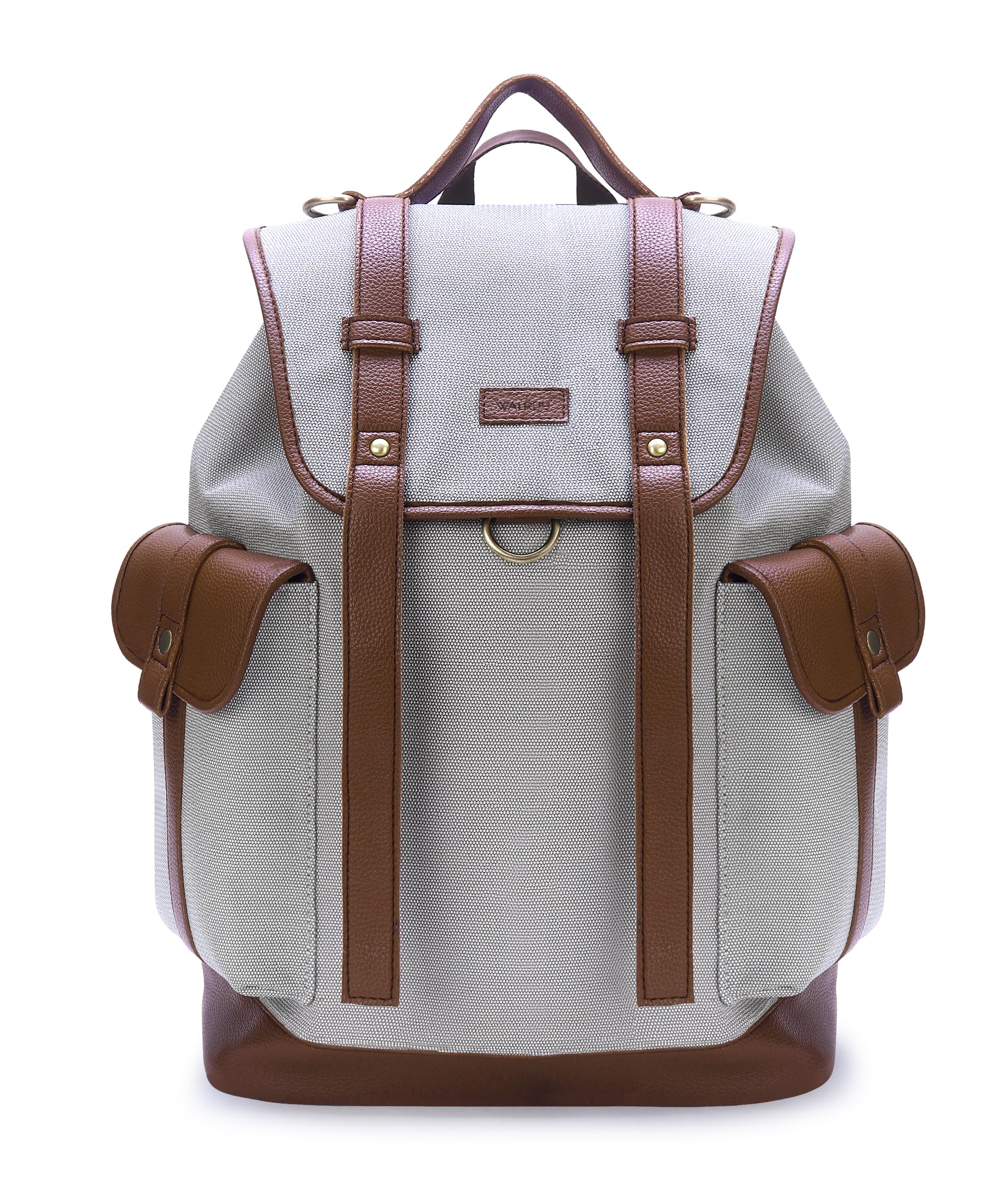 Vegan Leather BackPack Bag – Pu Leather Backpack for Laptop, Shoulder Bag For Office, Travel Magnetic Flap Closure, 1 Main Compartment, Organizer Pockets, Stylish Work-image-41