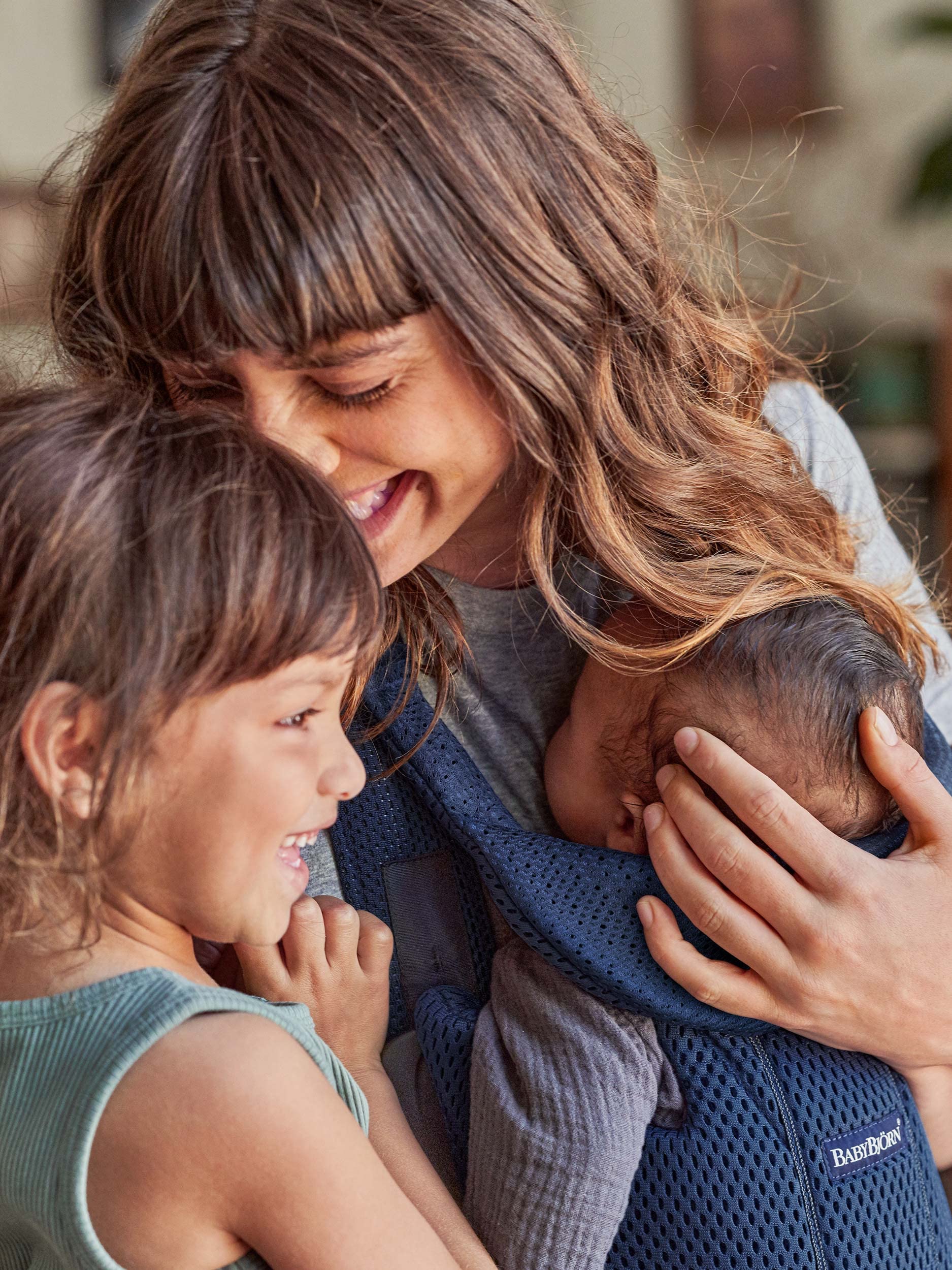 BabyBjörn Marsupio Move Mesh 3D, Blu navy