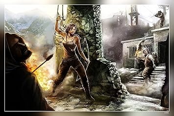Poster Villa Girl Fire Battle Video Game Matte Finish Paper Poster Print (Multicolor) PV-1117