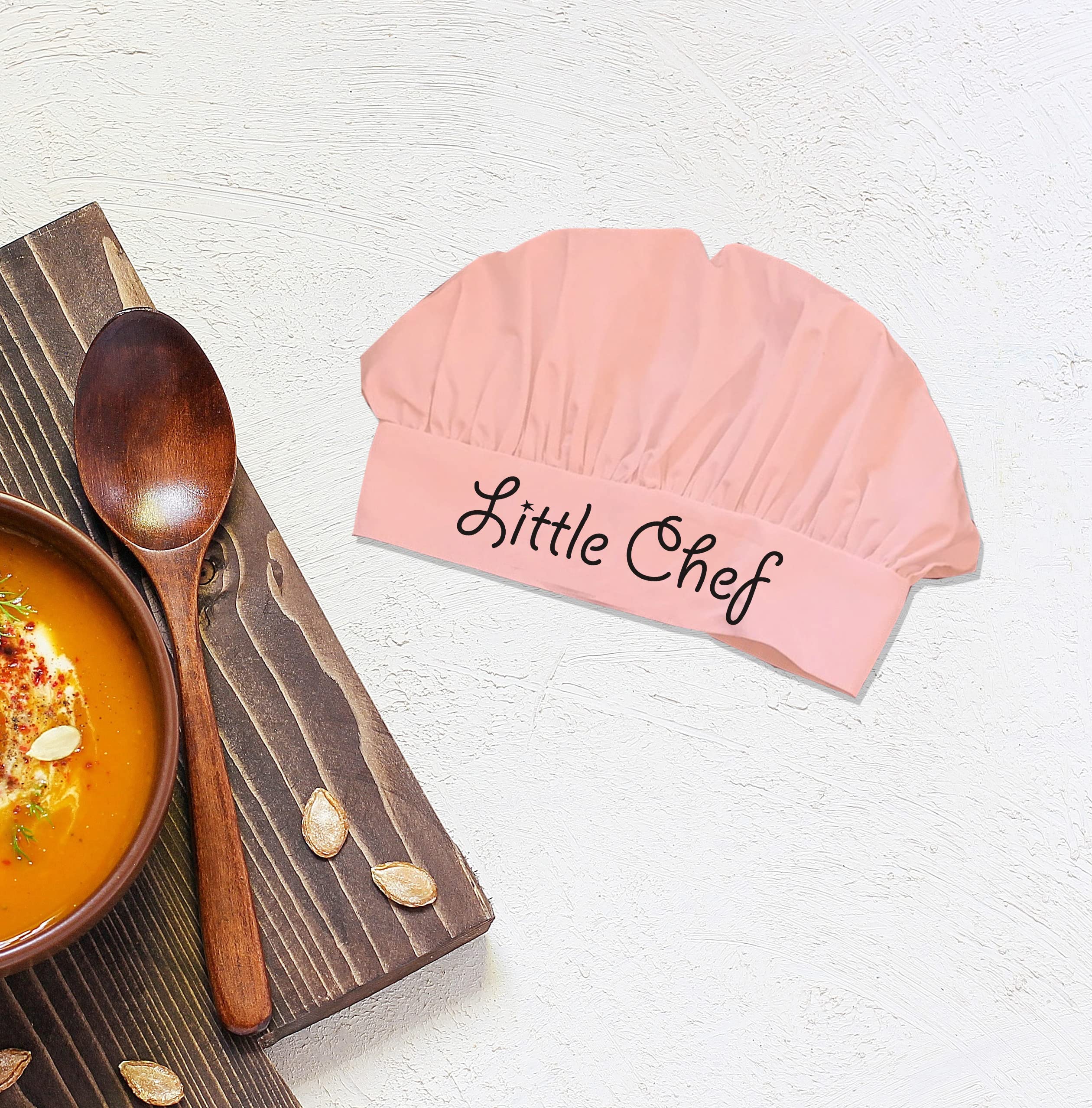 Style Secrets Little Chef Polycotton Chef Apron and Cap Costume for Babies/Kids Photoshoot, Cooking, Art & Craft, Fun Activities Etc. (10-15 Years, Pink) 1