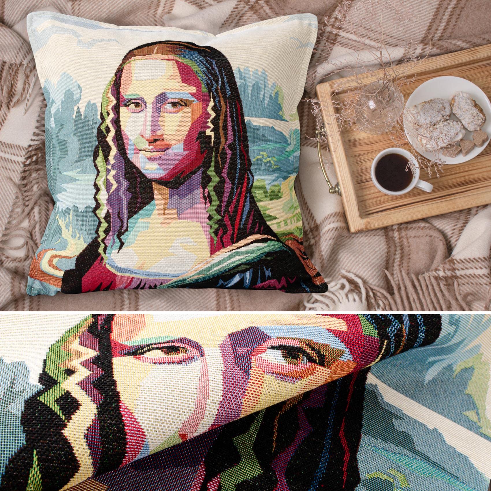 Funda De Cojín Gobelin PARIS – Decoración única Para Tu Sofá, Estilo Contemporáneo Y Acogedor