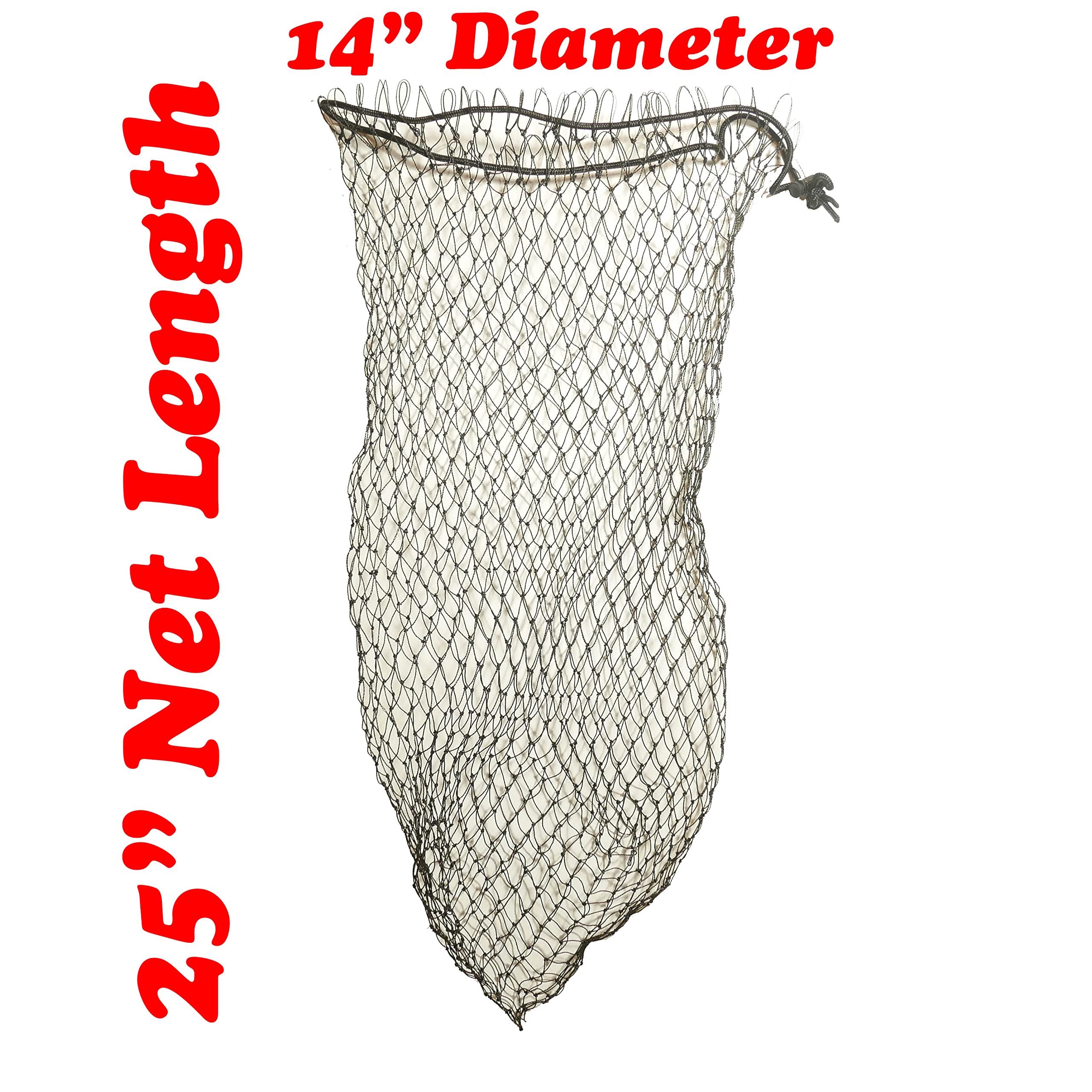 3/4'' Mesh Key West Chum Net or Floating Ring Chum Net Replacement, Black