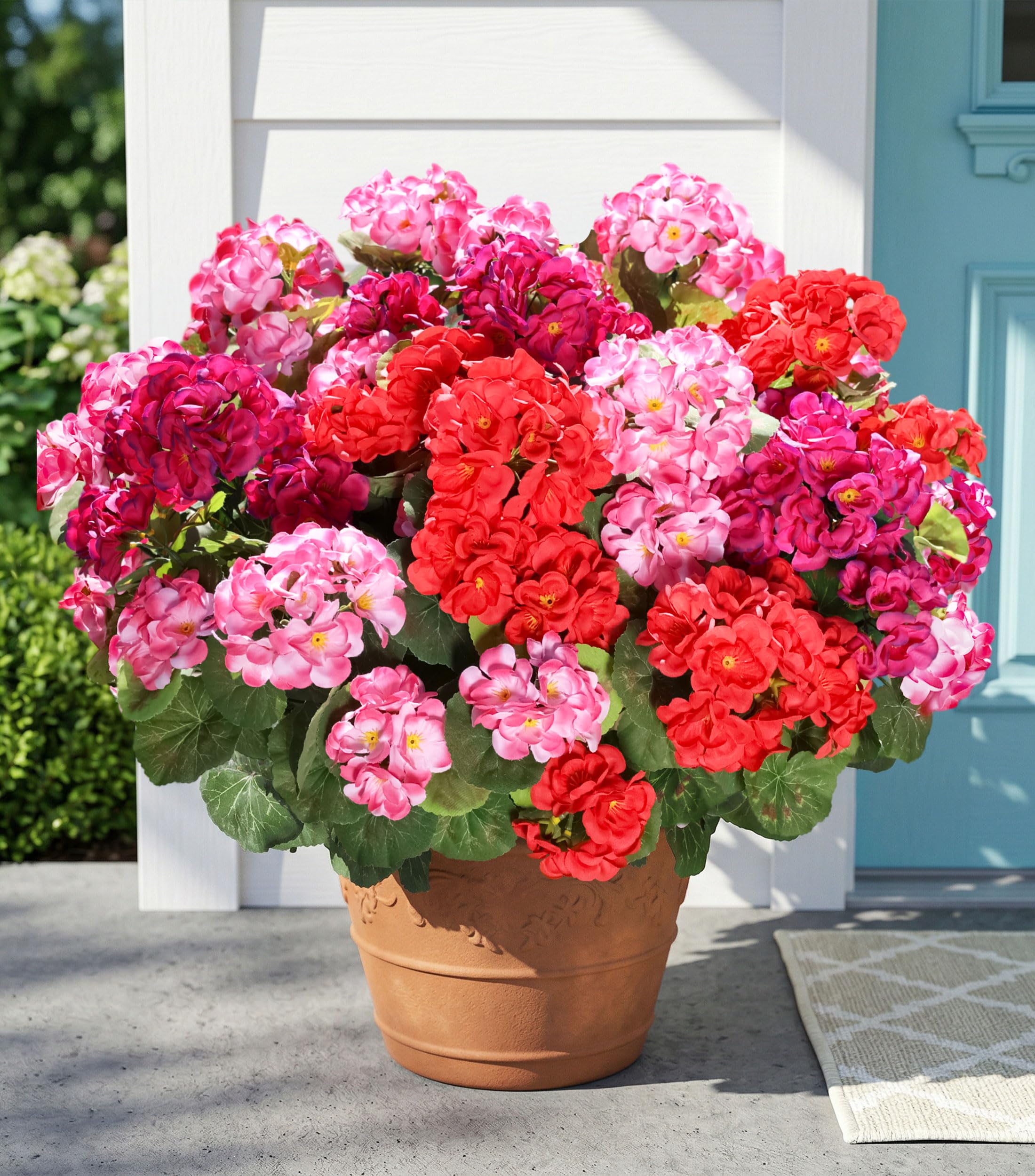 Fake Geraniums 6 Bundles Mix