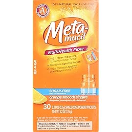 Metamucil Premium Blend Sugar Free Fiber, 114 Servings, Psyllium Husk Fiber Powder Supplement, with Stevia, Natural Orange Flavor 23.1 oz
