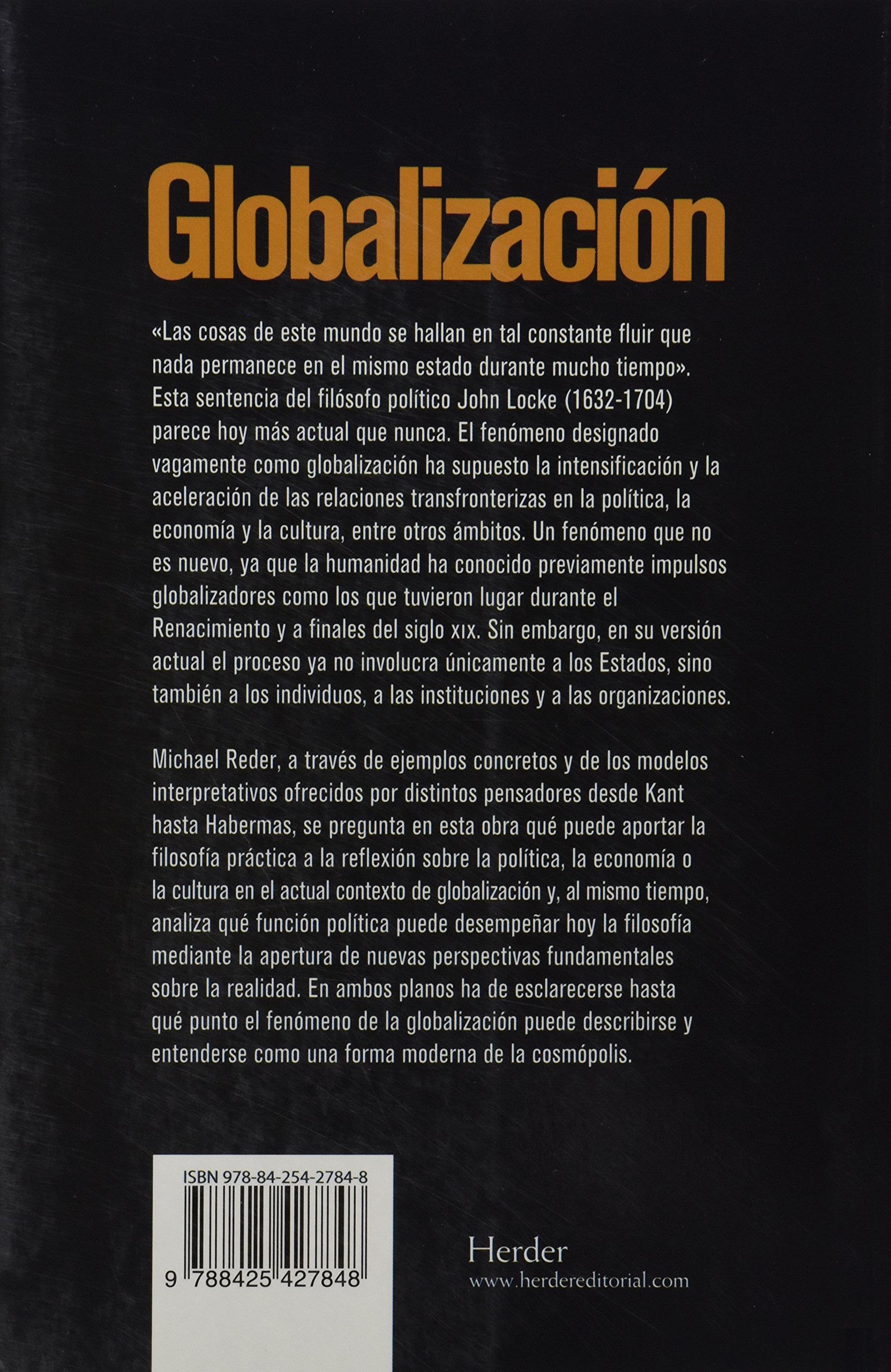 Globalizacion Y Filosofia [Lingua spagnola]