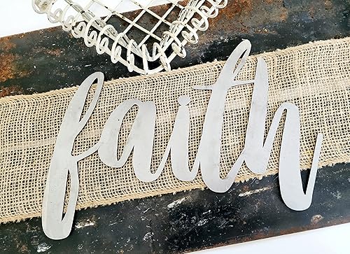 Miniatura 461 de Steel Metal Script Word Art - Various Sizes and Finishes (cheers Small 12.5x6", Raw, Unfinished Steel)