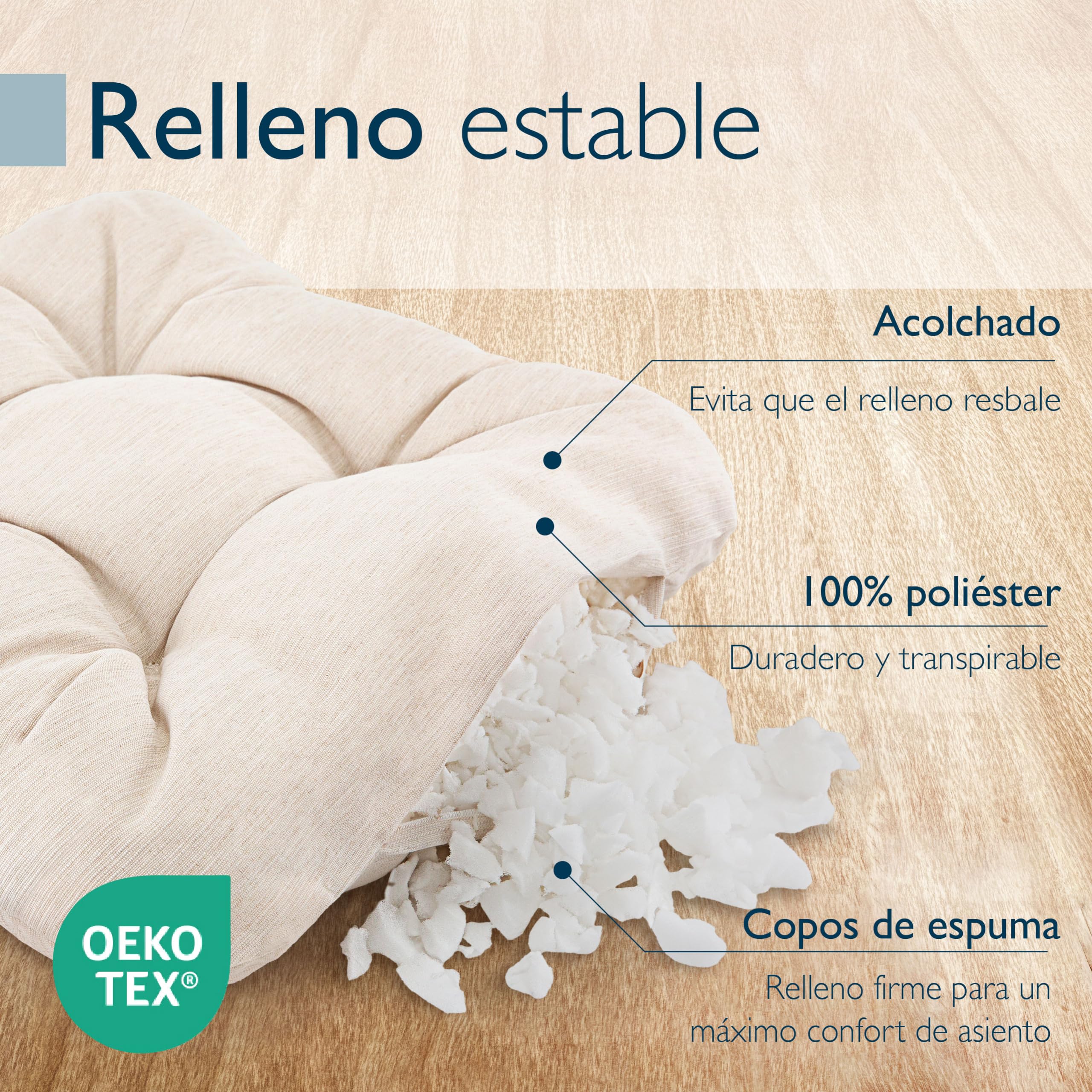 Beautissu 6X Cojines de Silla Premium para Interior y Exterior, Made in EU