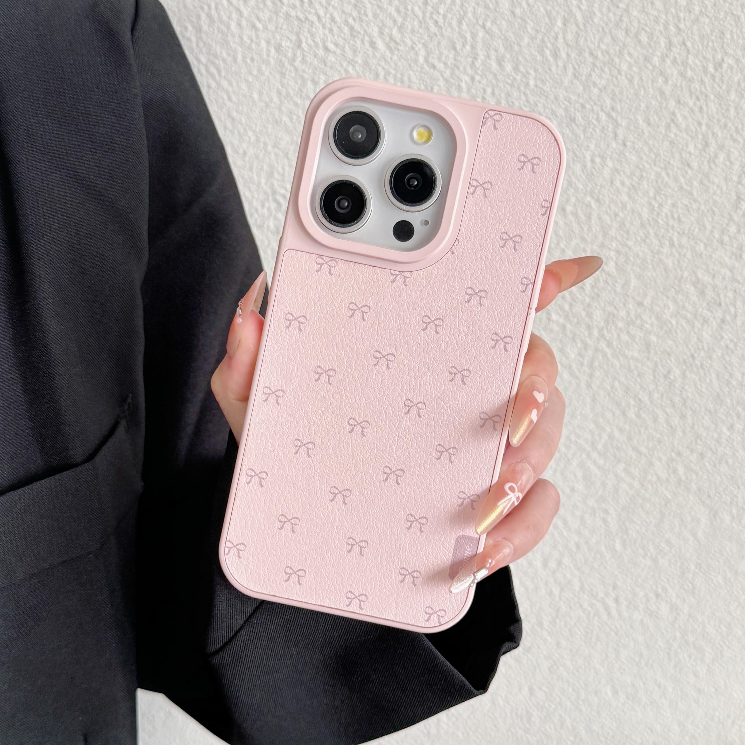 Amazon.co.jp: Heiro iPhone 15 用 ケース リボン 韓国 かわいい