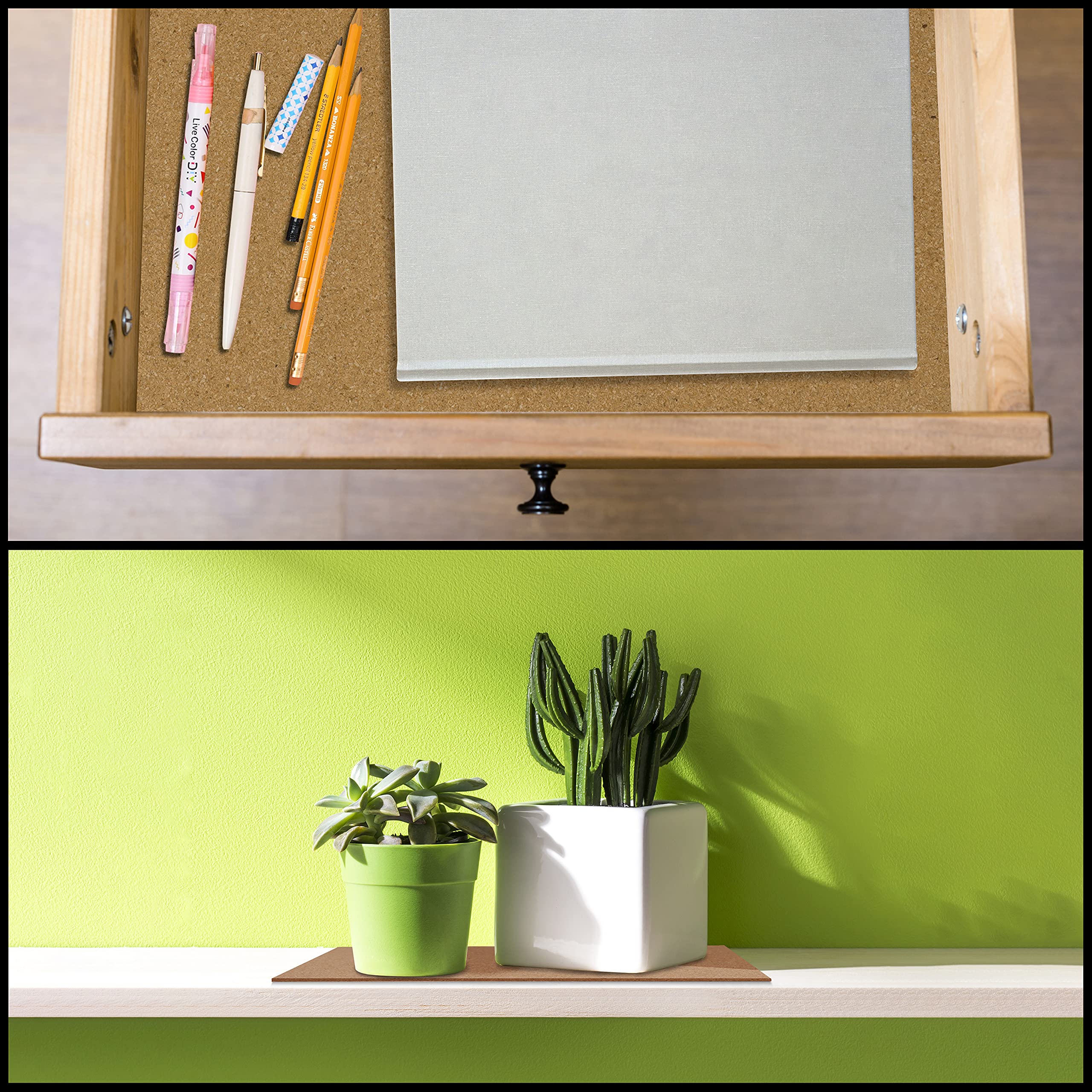 Panel Liege natural 27,8x21,4 cm 2 mm placa A4 decoración pared posavasos BELLE TE