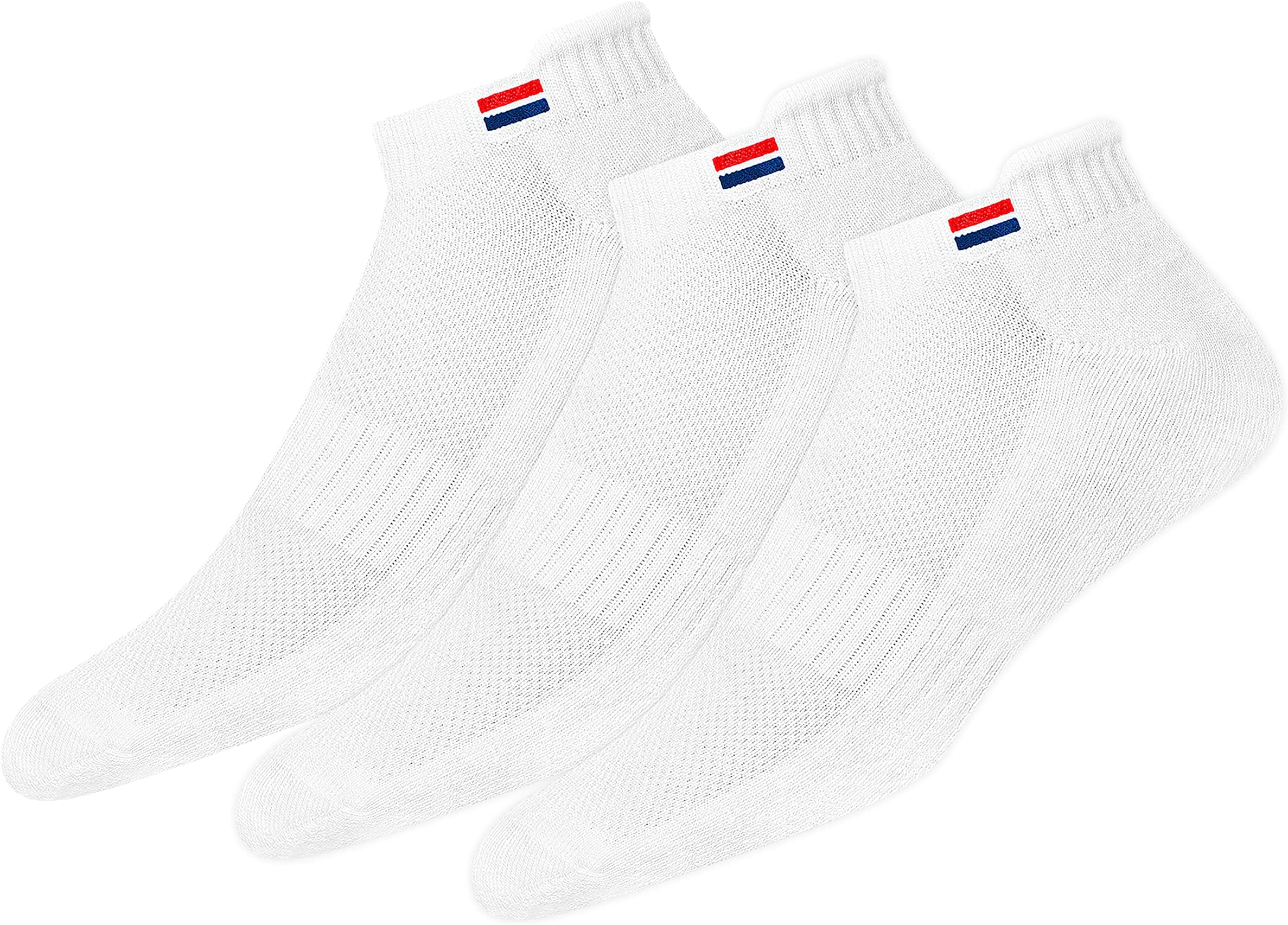 – Men's Low Cut Athletic Cotton Cushion Ankle Socks with Sports Tab, Pack of 3 (Free Size)