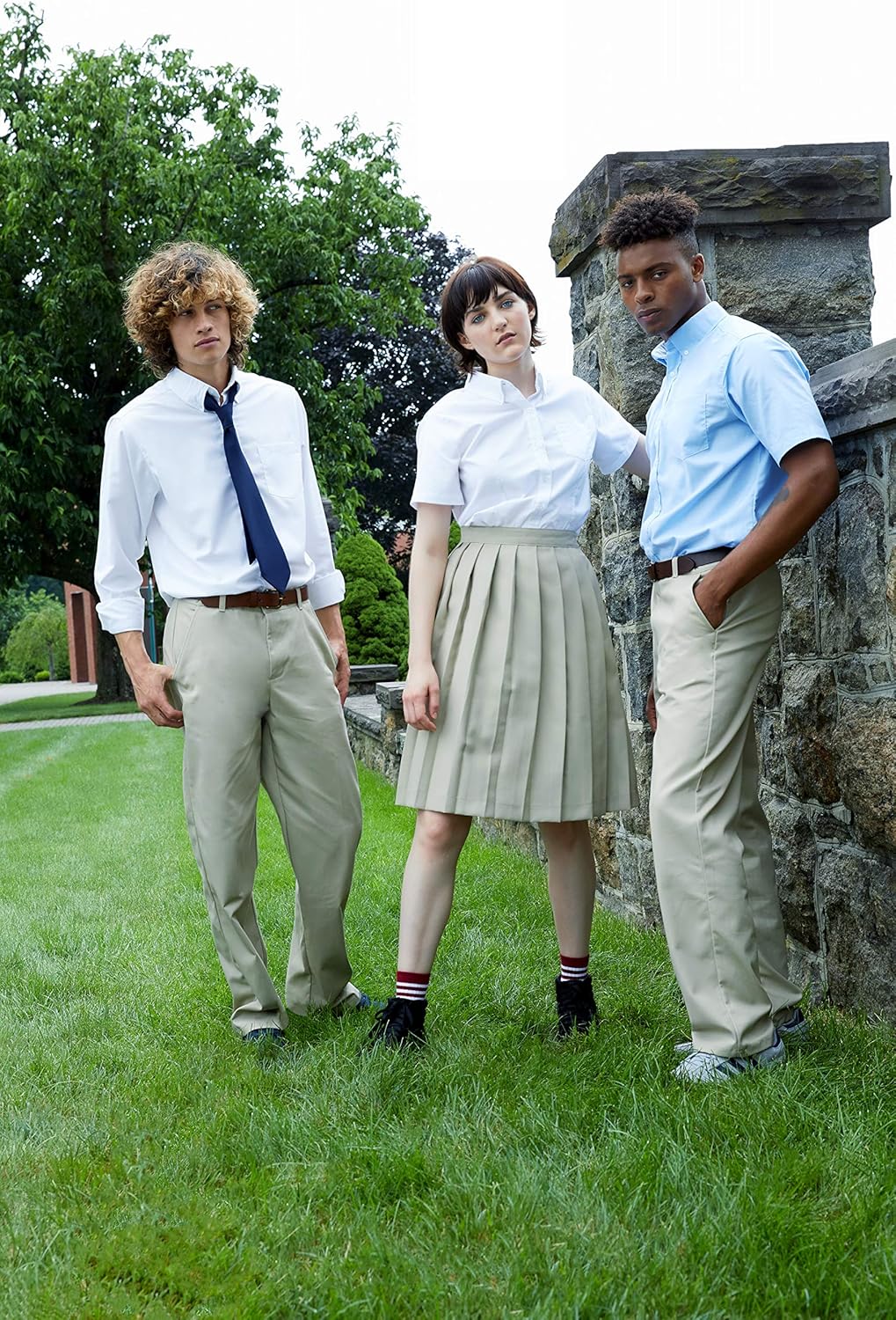 French Toast Young Mens Long Sleeve Oxford Shirt - Image 7