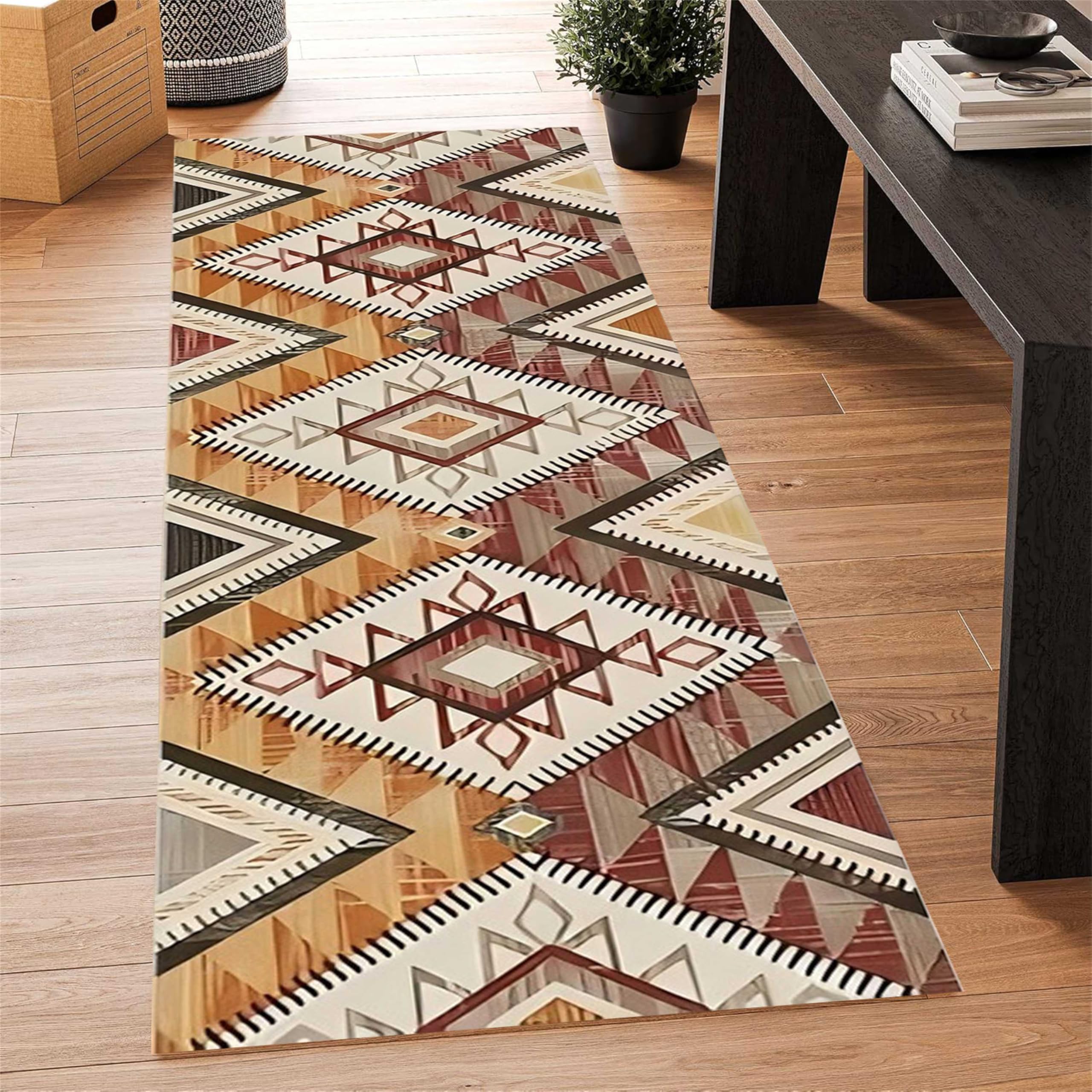 Tapis de couloir pour buanderie et cuisine lavable Navajo