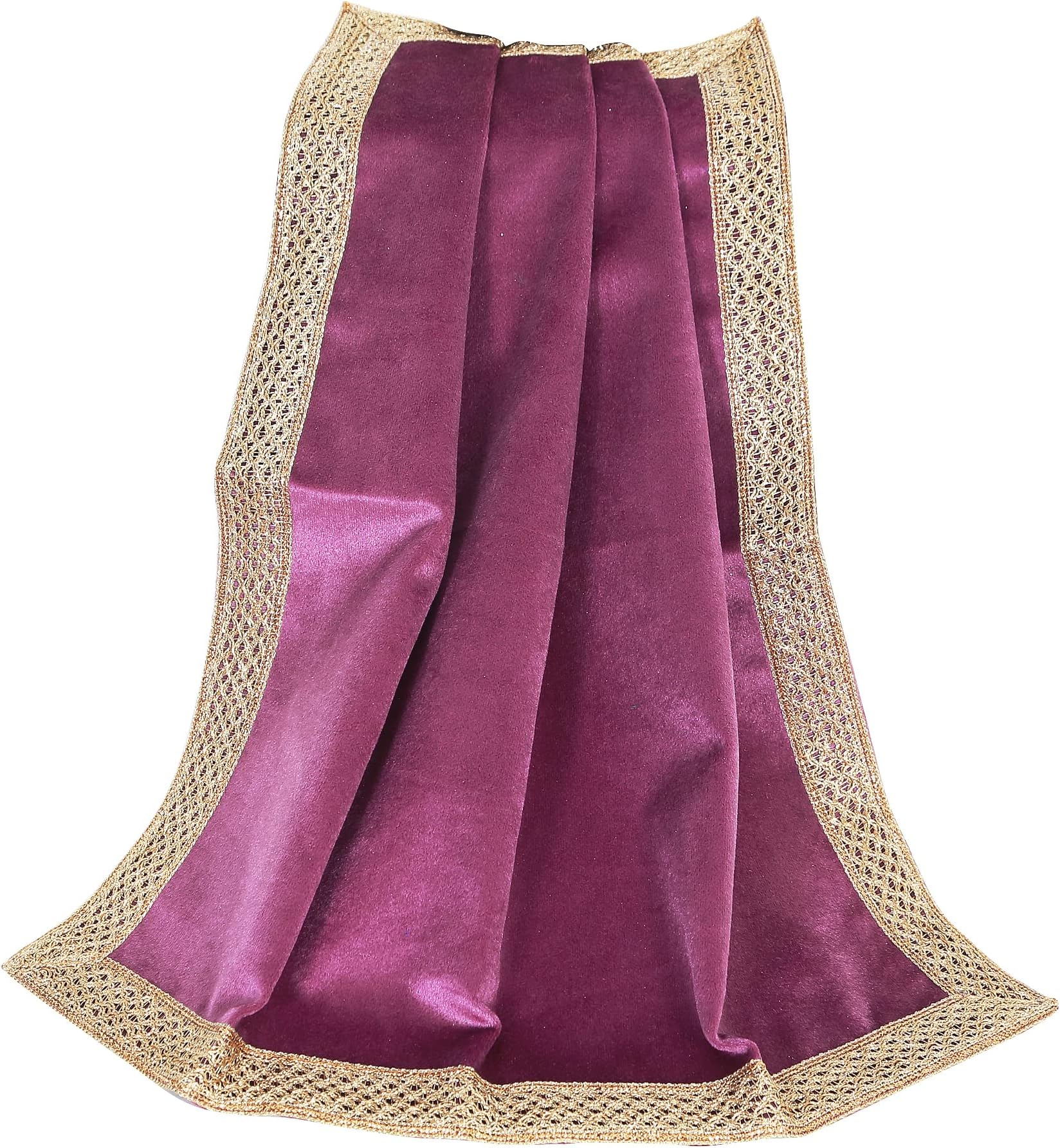 – Indian Consigners Small Solid Color Velvet Cloth for Multipurpose Use (Purple), ICV1818