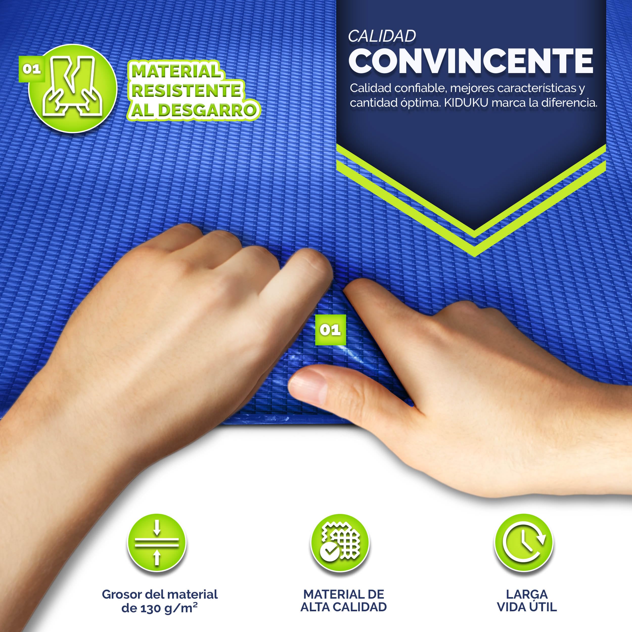KIDUKU Funda Protectora para Cama Elástica 244-427 cm | Cubierta de Protección para Trampolín | Impermeable, Anti-Desgarros y Resistente a Rayos UVA