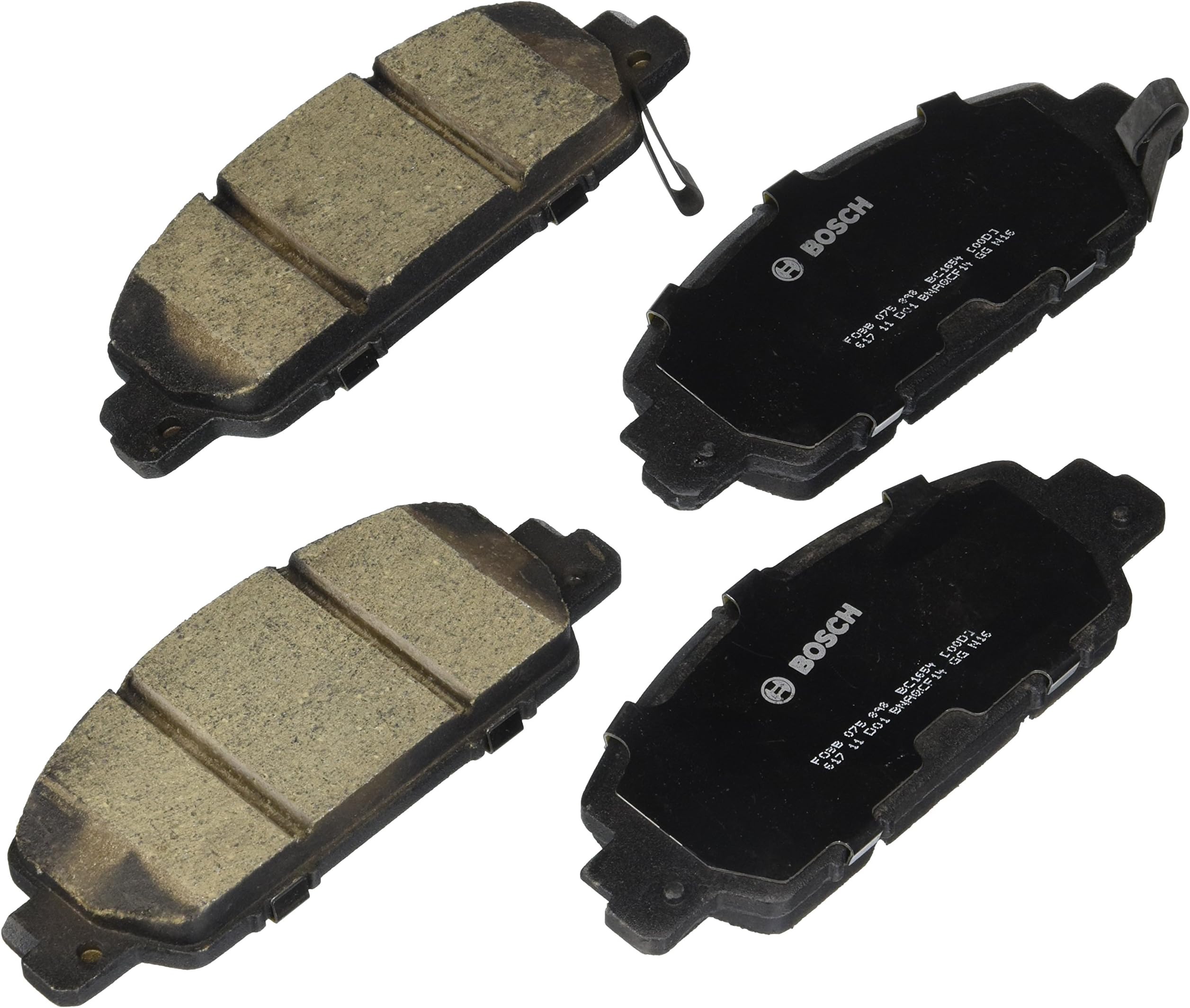 BOSCH BC1654 QuietCast Premium Ceramic Disc Brake Pad Set - Compatible with Select Honda Accord, HR-V; FRONT