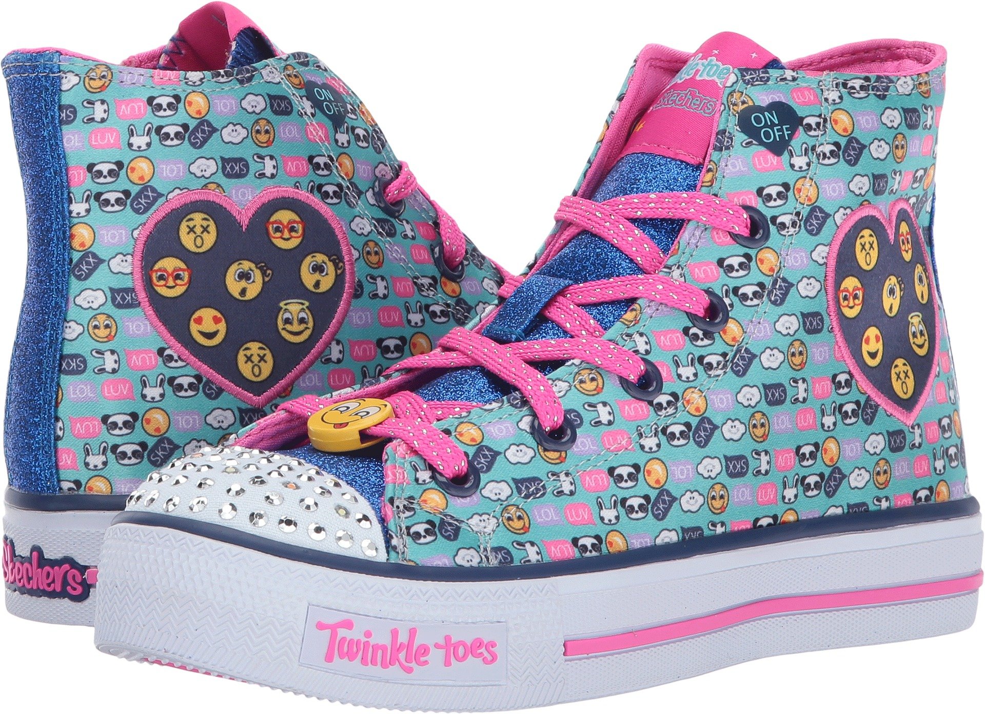 Sz Skechers Kids Girl's Twinkle Toes ¿ Shuffles 10830L Lights