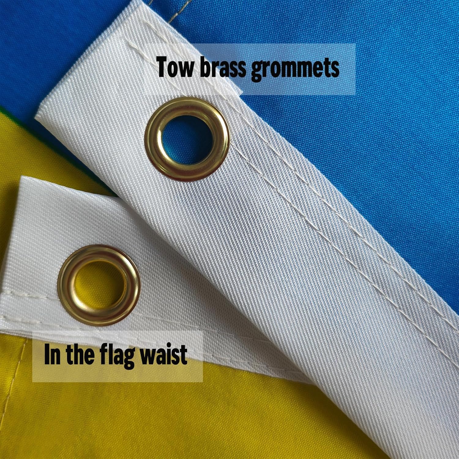 Double Sided Ukraine Flag 2x3 FT Outdoor- UV Fade Resistant 3Ply Ukrainian National Flags Canvas Header with 2 Brass Grommets Easy to Rising - Image 4