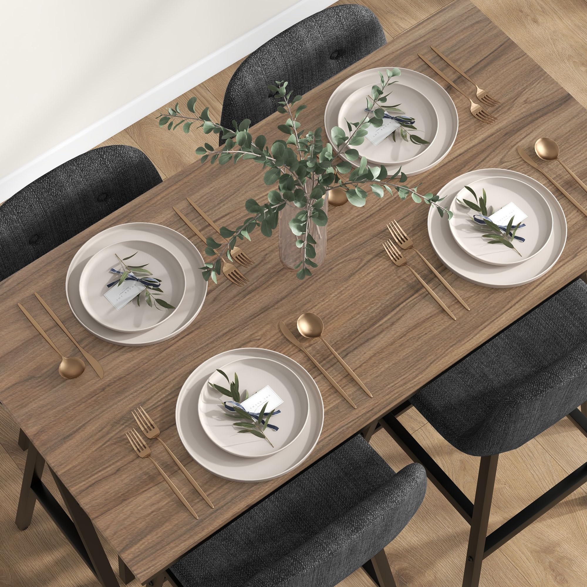 HOMCOM Table de Bar avec Tabouret de Bar, Ensemble de 5 pièces pour Manger, Table de Cuisine, Table de bistrot avec 4 chaises, Ensemble de Tables de Bar pour Cuisine, Salon, Acier, Gris foncé, 120 x
