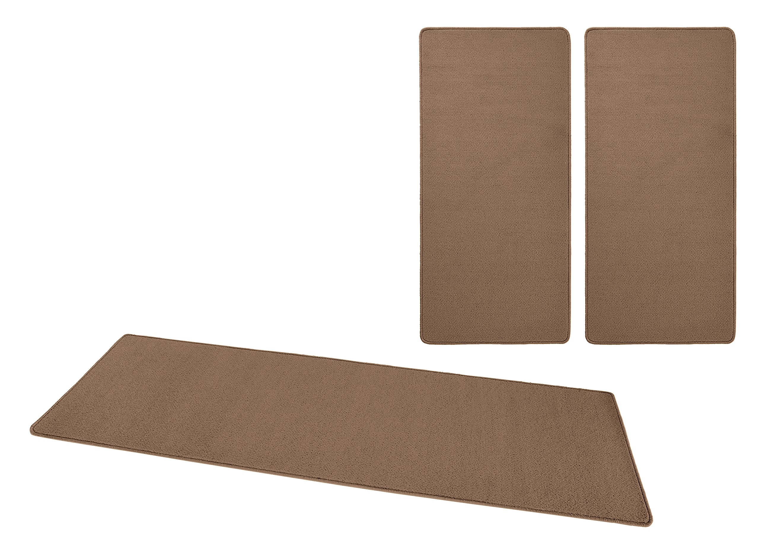 HANSE Home - Paracolpi per Lettino, 3 pz, Fancy, Polipropilene, Marrone, 67 x 250 x 0,7 cm